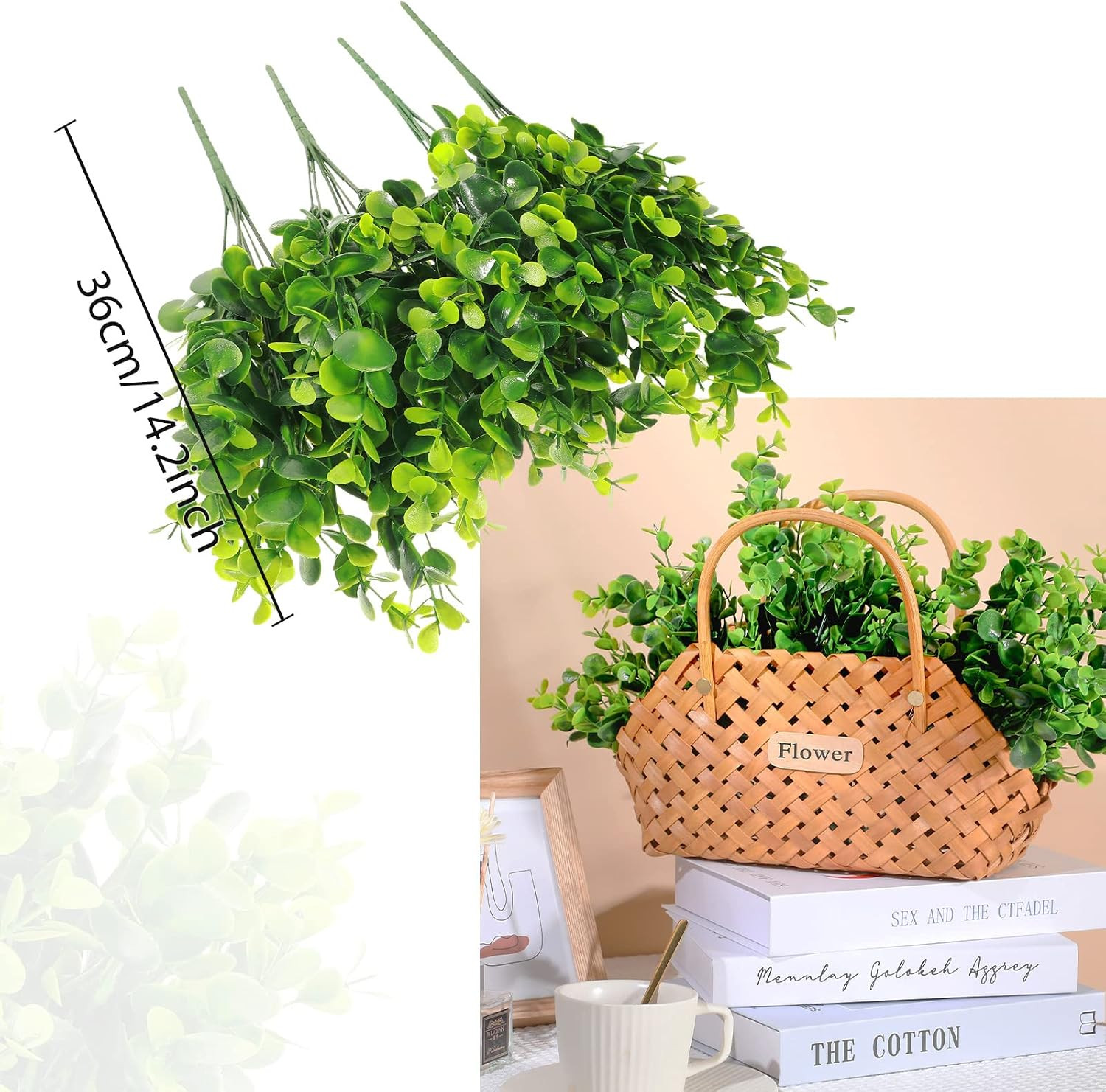 32 Pcs UV Resistant Fake Plants & Flowers for Outdoor Home Decor, 12 Colors