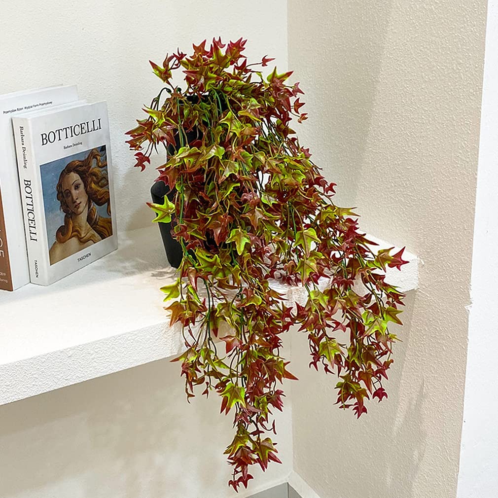 Artificial Hanging Vine, Faux Vines Ivy Leaves Outdoor Fake Hanging Plants Lu…