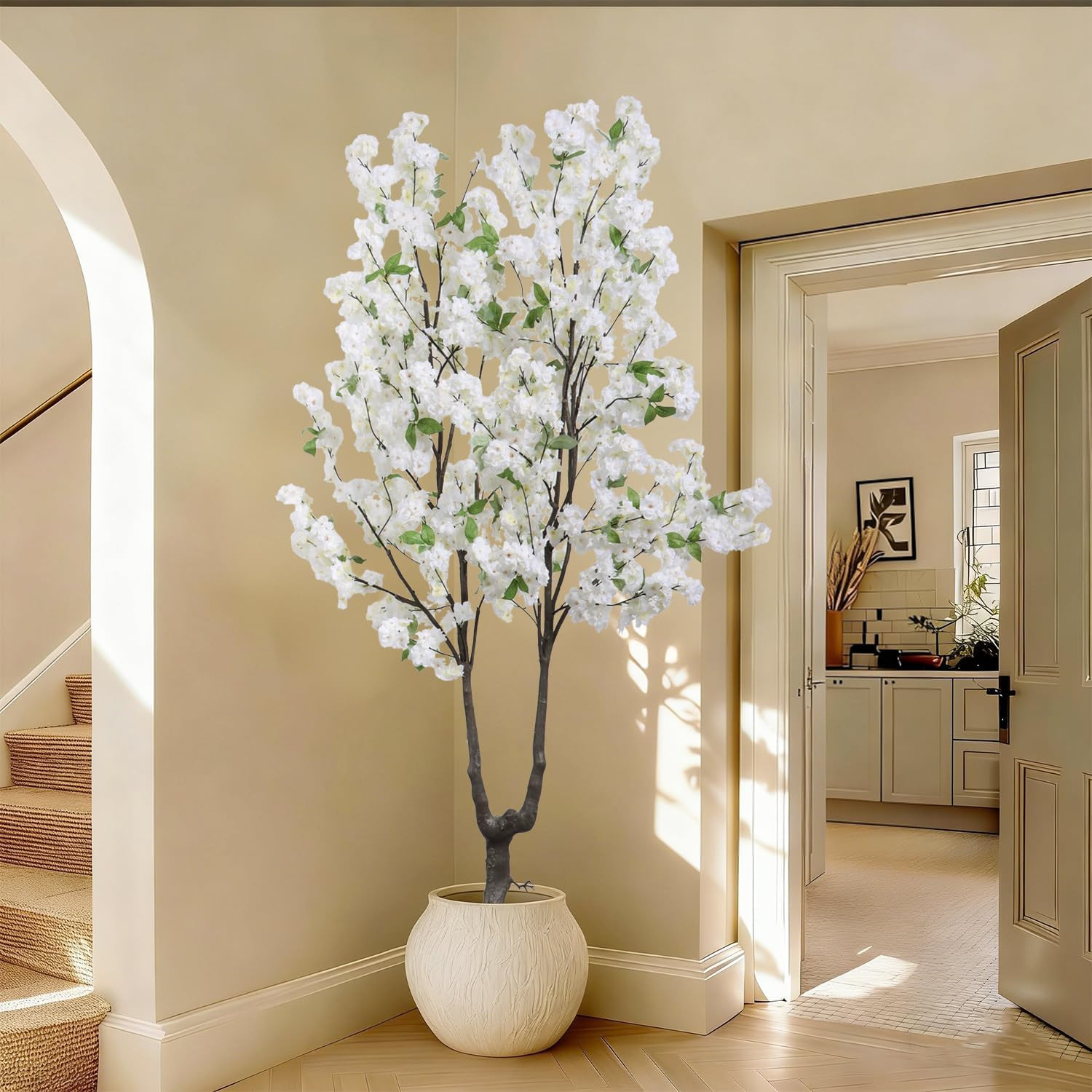 6Ft Faux Cherry Blossom Tree – Realistic Pink Flower Decor for Home & Events
