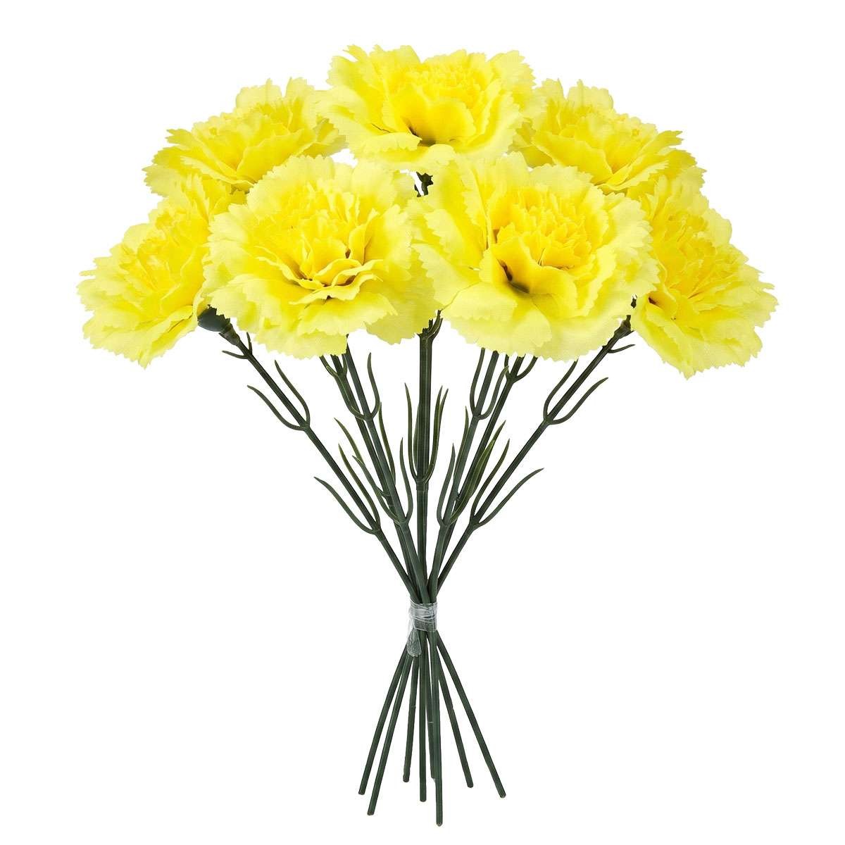 Carnations Artificial Flowers 1/6/12PCS Fake Carnations Flowers with Stems Fa…