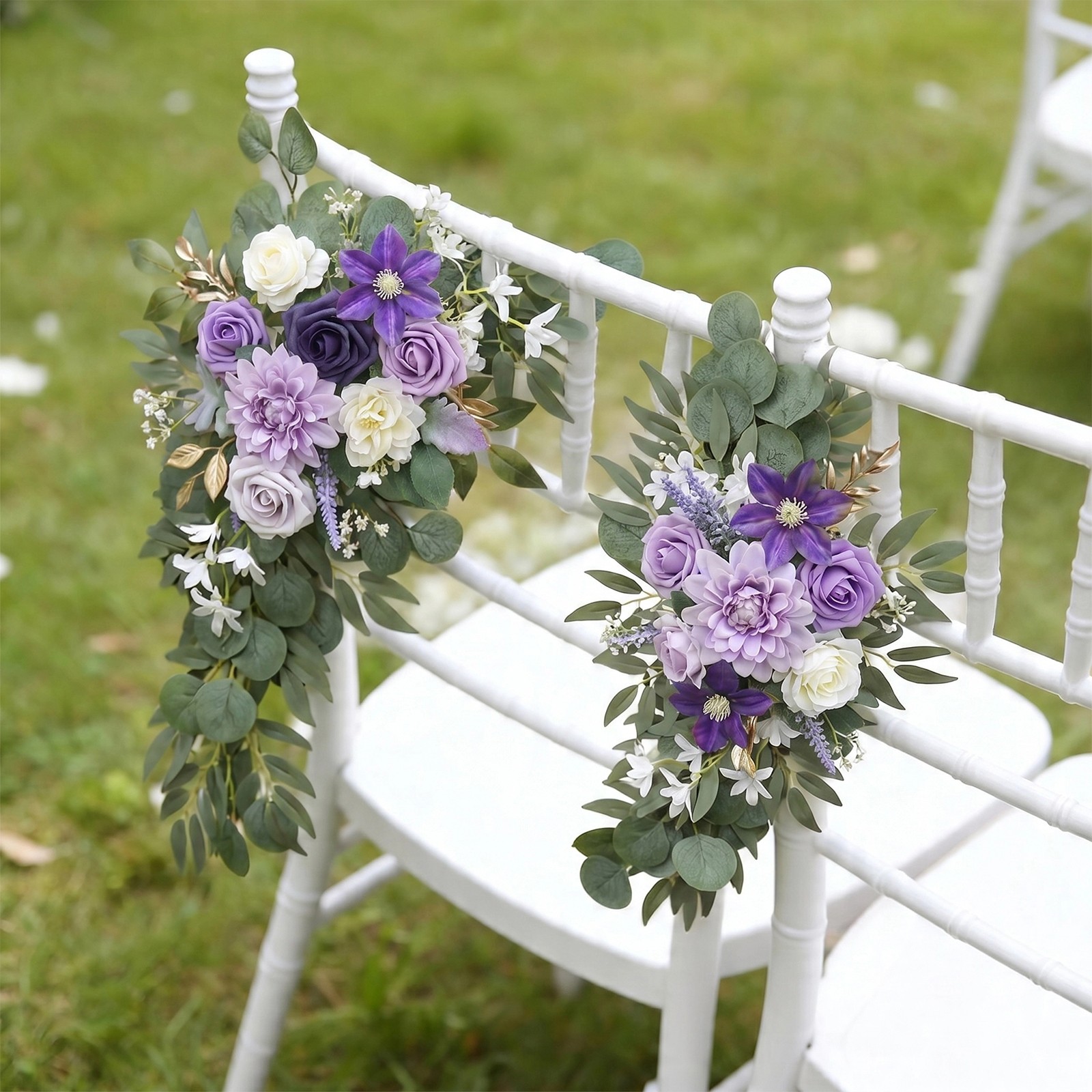 Wedding Arch Flowers Set of 4 for Wedding Welcome Sign Artificial Wedding Flower
