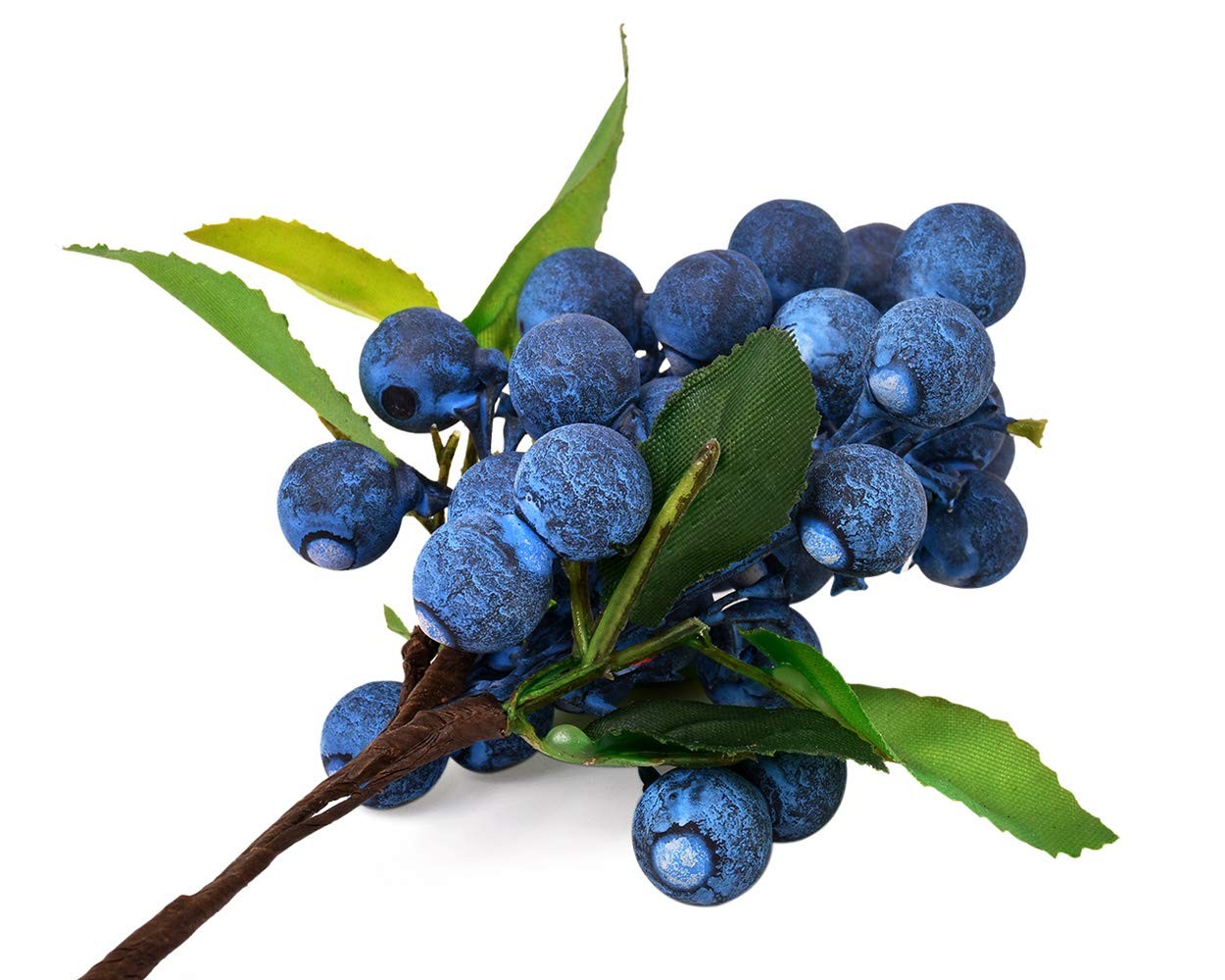 Artificial Blueberries 4 Pieces Lifelike Faux Fruit Berries Fake Flowers for …