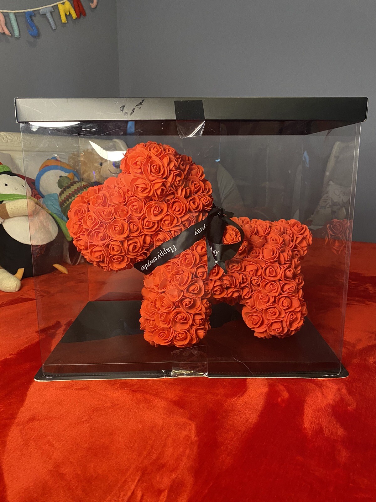 Artificial Rose Dog Flower Birthday Christmas Valentine Day Gifts For Girlfriend