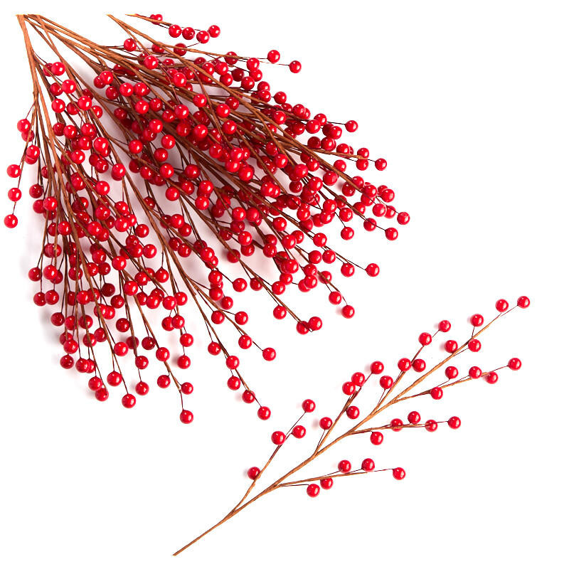 Group of 12 Red Hand Wrapped Artificial 18″ Berry Sprays
