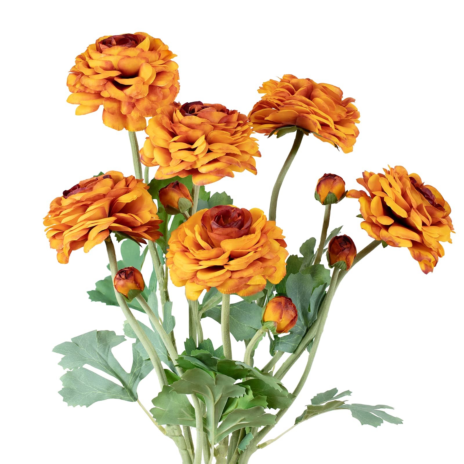 Artificial Flowers Ranunculus Long Stem Buttercup Silk Flowers 6 pcs for Home…
