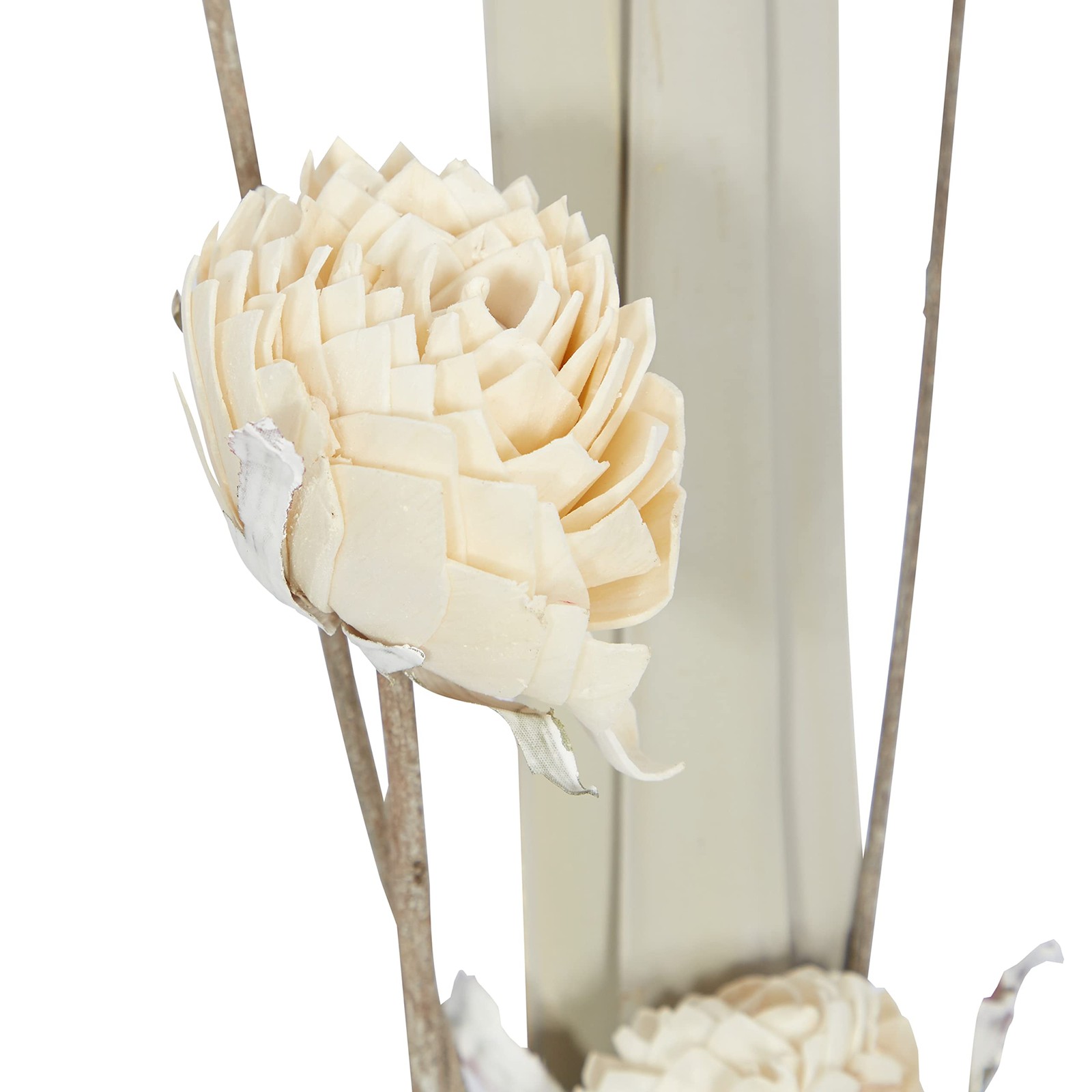 Dried Plant Palm Natural Foliage, Set of 2 5″ W, 38″ H, White