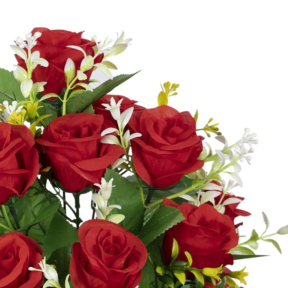 MOOMASS Artificial Cemetery Flowers – Grave Decorations, Cemetery Flowers for…