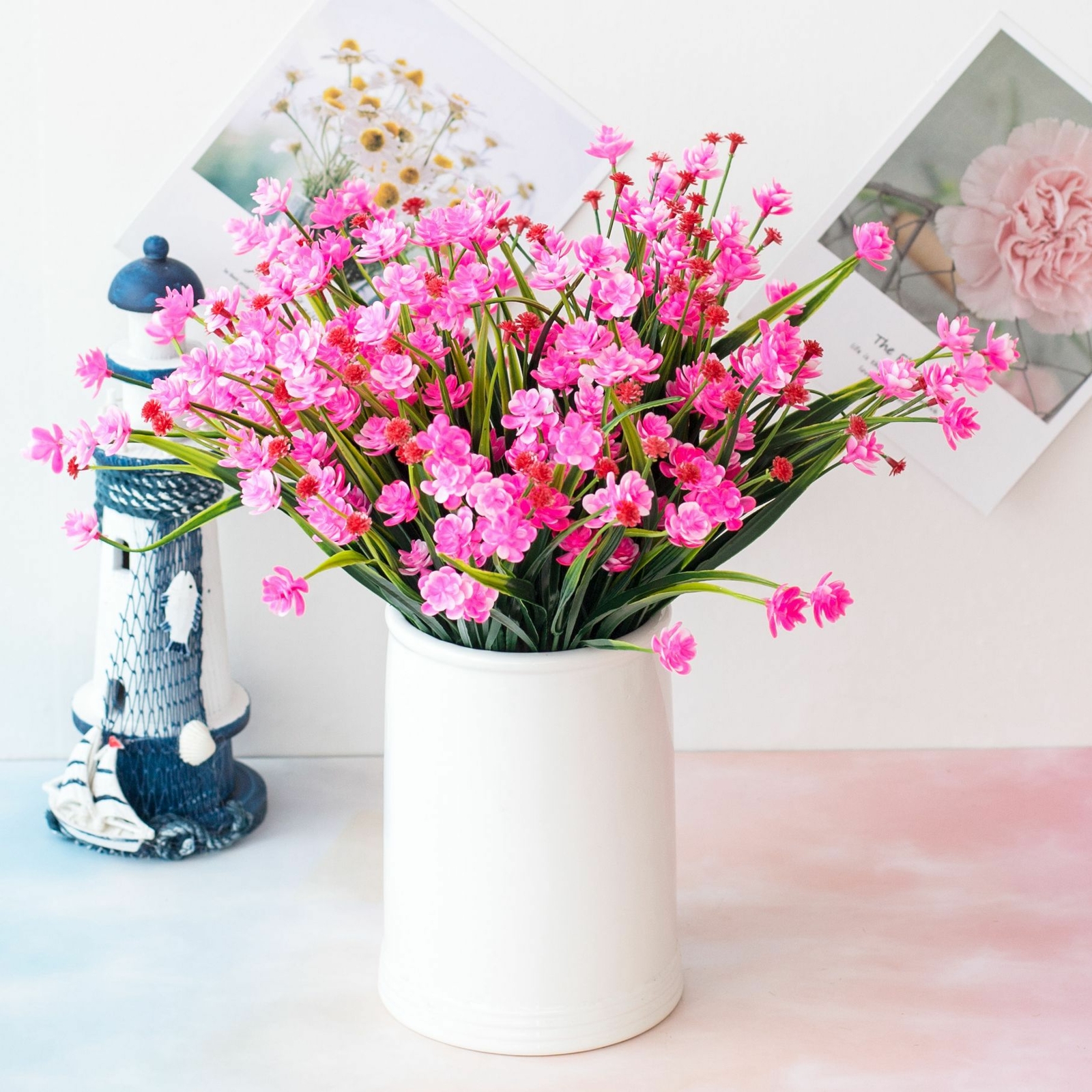 Artificial Flowers Fake Plant Outdoor Floral Greenery Shrubs BUY 2 GET 2 FREE