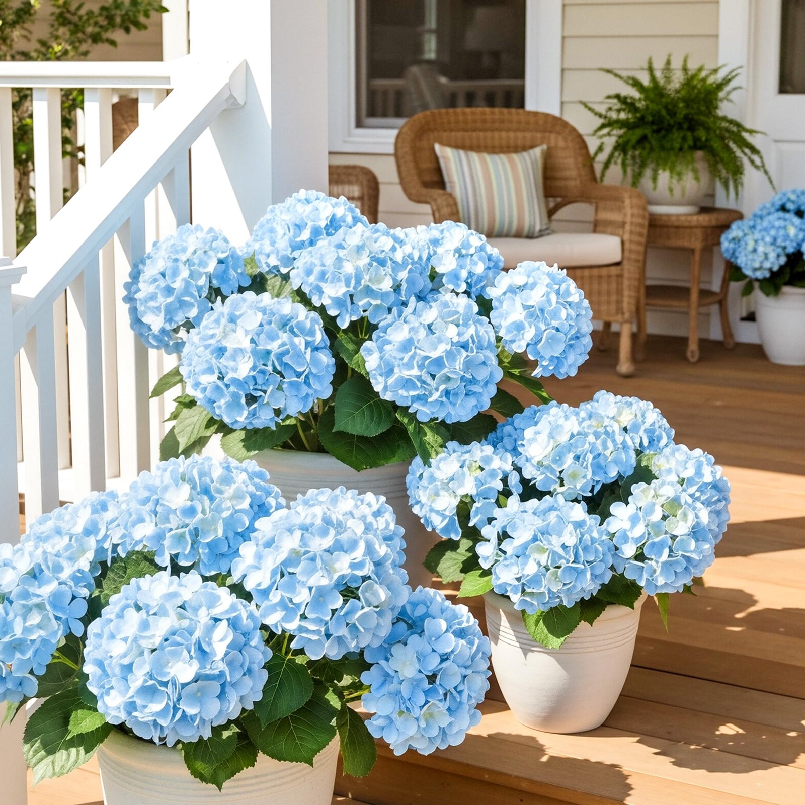 Auihiay 6 Bundles Hydrangea Artificial Flowers for Outdoors and Indoor, Bulk …