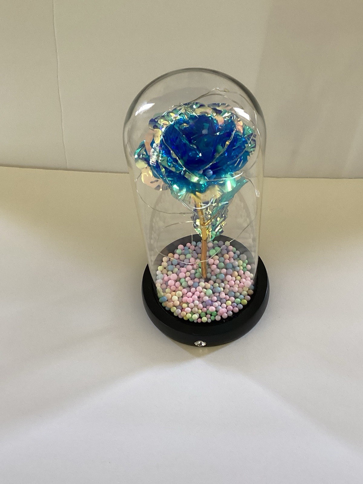 Eternal Rose LED Light,Eternal rose in Glass Dome,Gift For Her,Birthday /Wedding