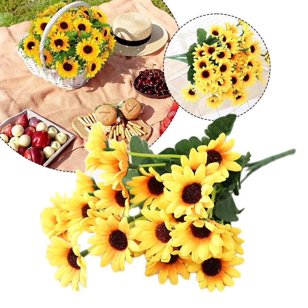 Artificial Sunflowers Fake Sunflower Home Decorations Artificial Sunflowers