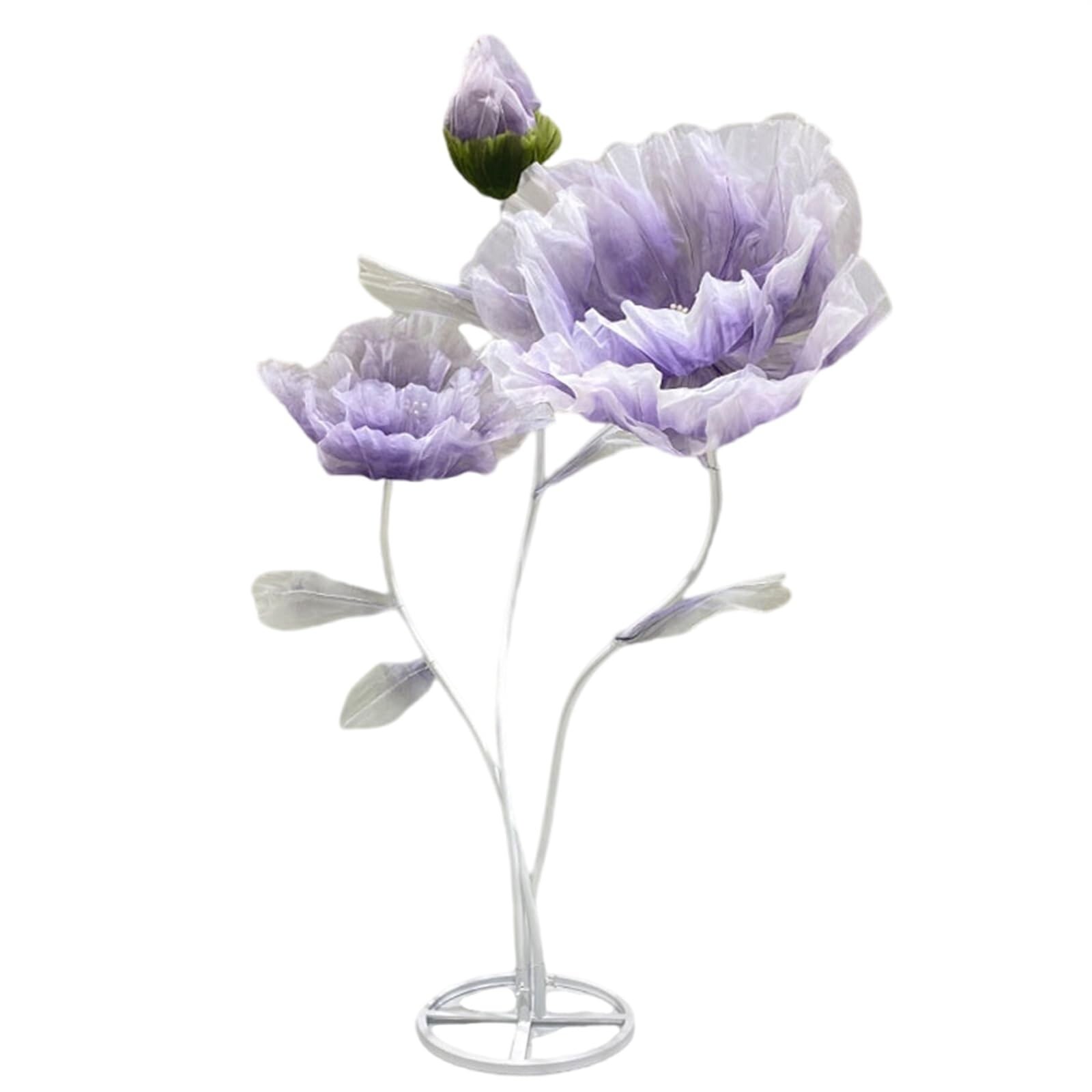 Artificial Silk Flower Decoration, Large Fake Flower with Standing Stems and …