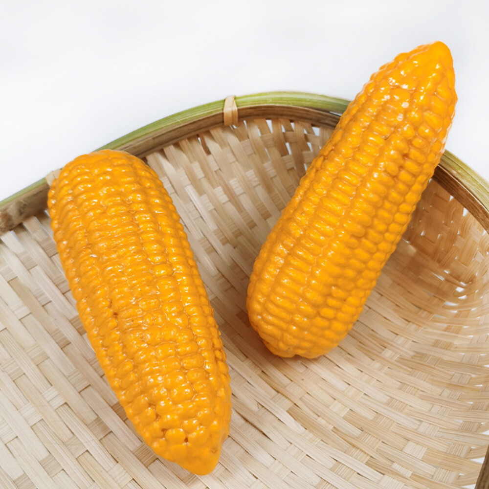 4 Pcs Simulated Vegetable Model Corn Christmas Ornaments Fake The Cob Prop