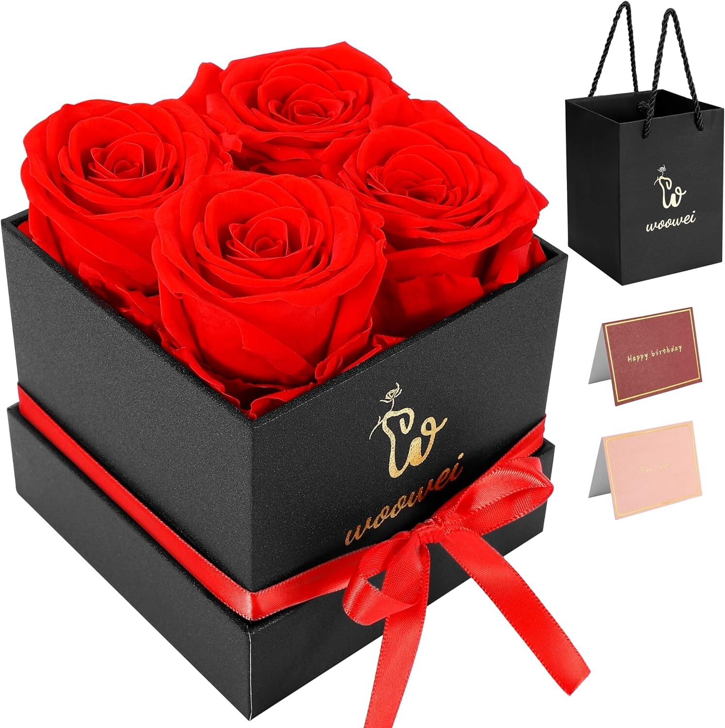 Forever Preserved Roses in a Box – Romantic Gifts for Her – Long Lasting Flowers