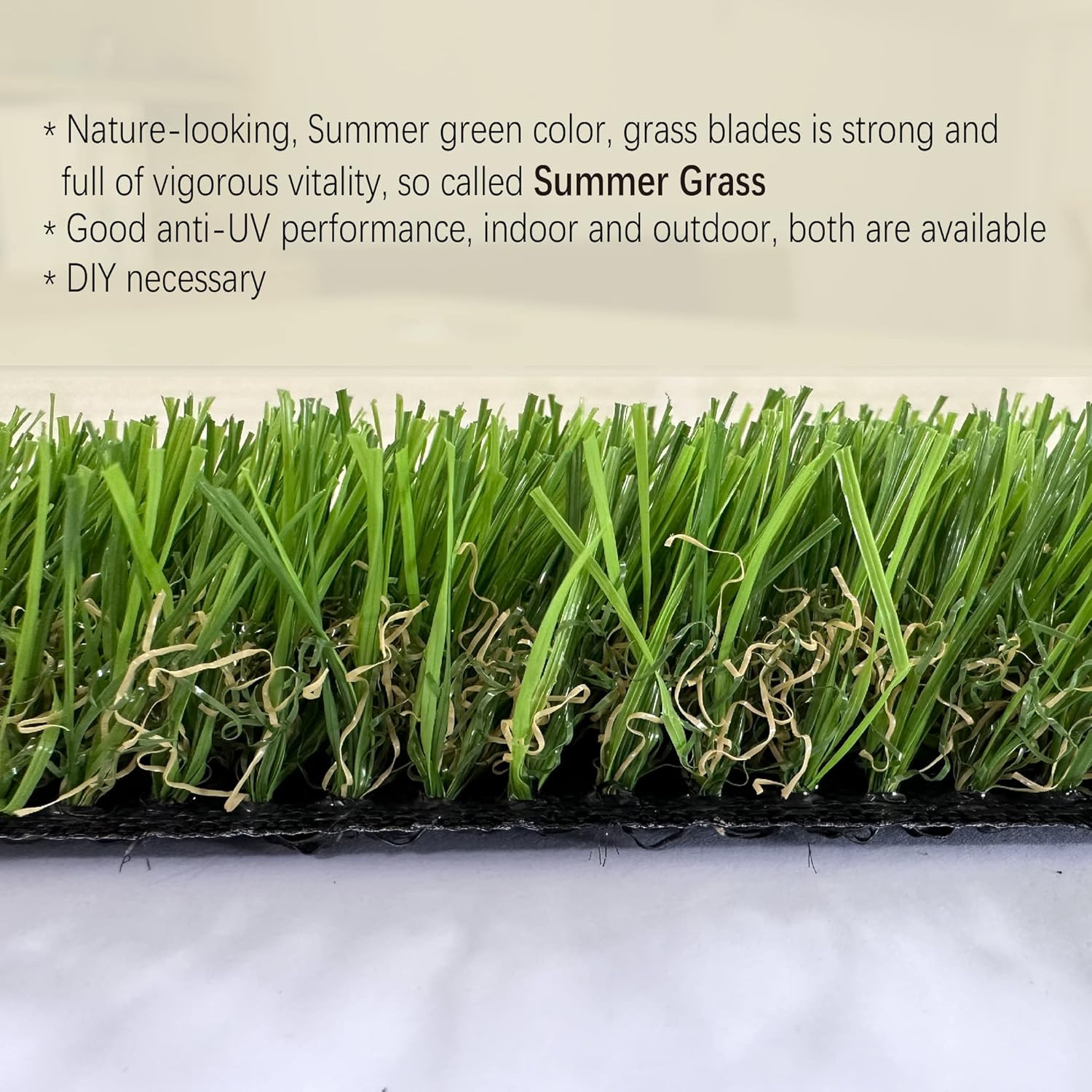 Artificial Grass Decoration Strip Indoor/Outdoor DIY Fake Grass Width 2″X Length