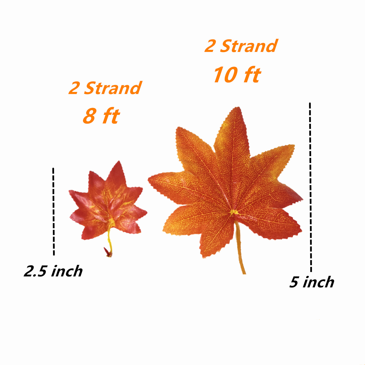 36 ft Fall Garland Maple Leaf Foliage Mantle Vine Door Wall Decor Autumn