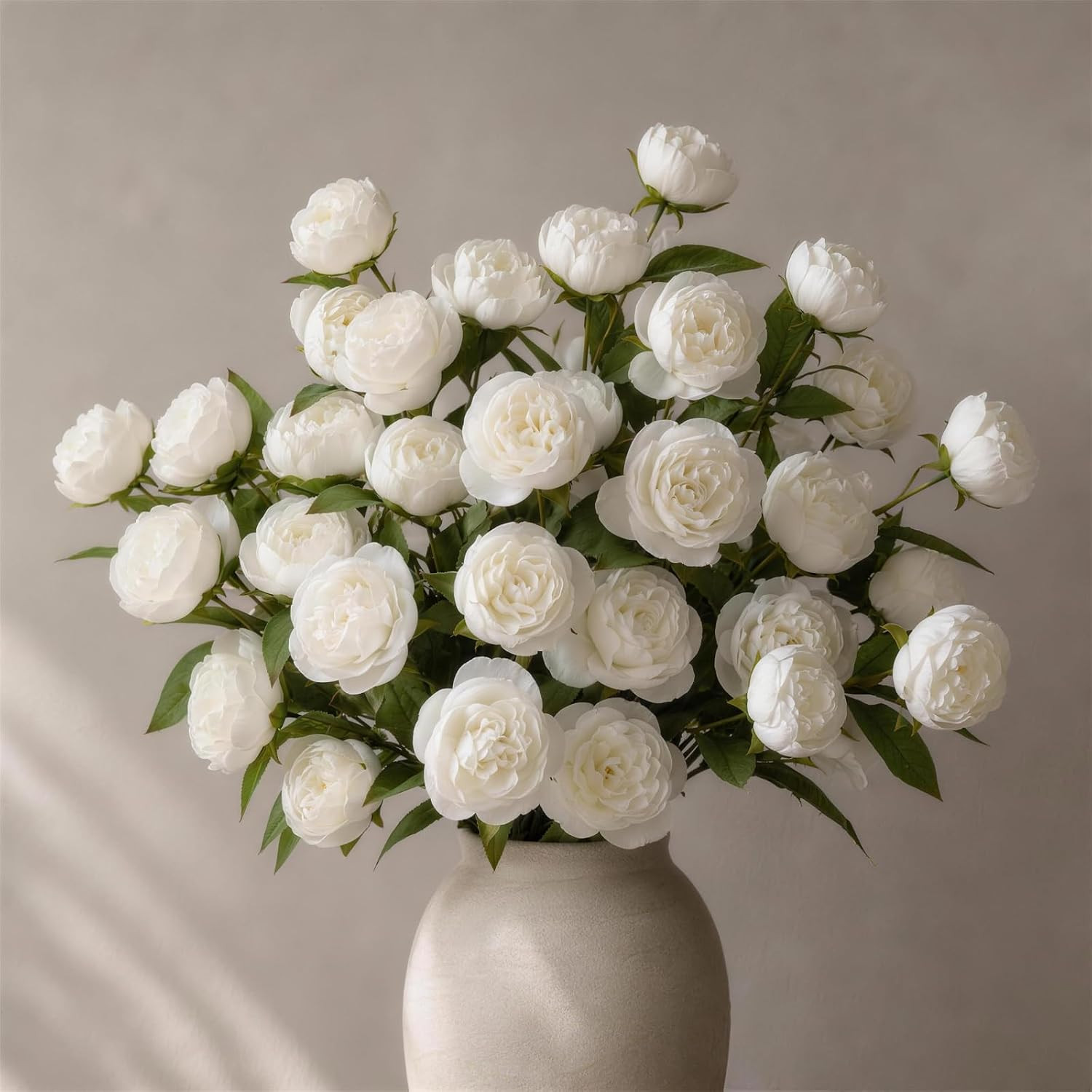 27″ Artificial Peonies Bouquet, 5Pcs UV Resistant Silk Flowers for Home Decor