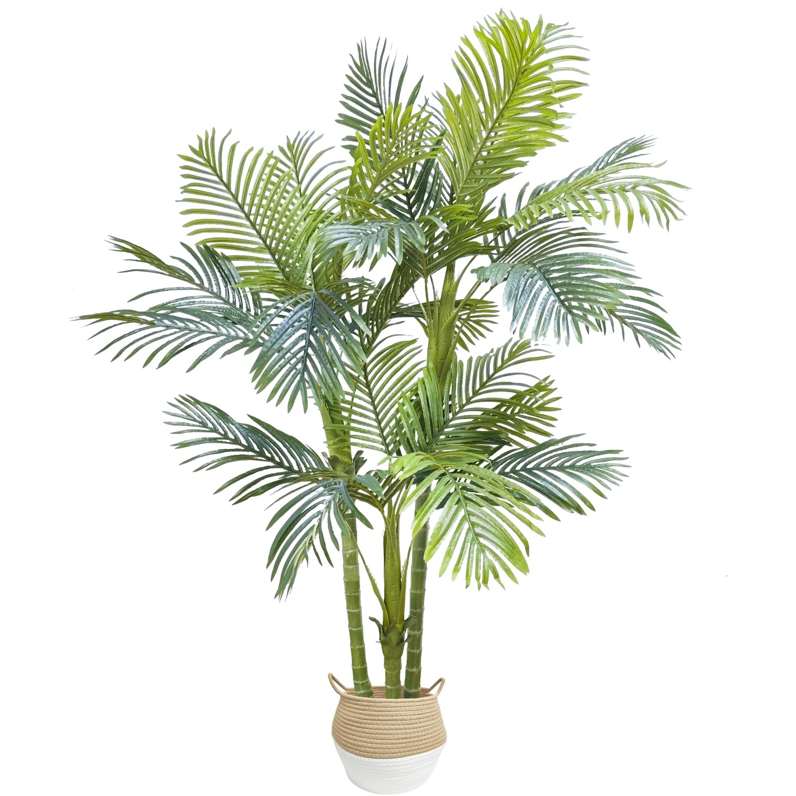 Warmplants Artificial Palm Tree 6ft Fake Plant Woven Basket PALM6B
