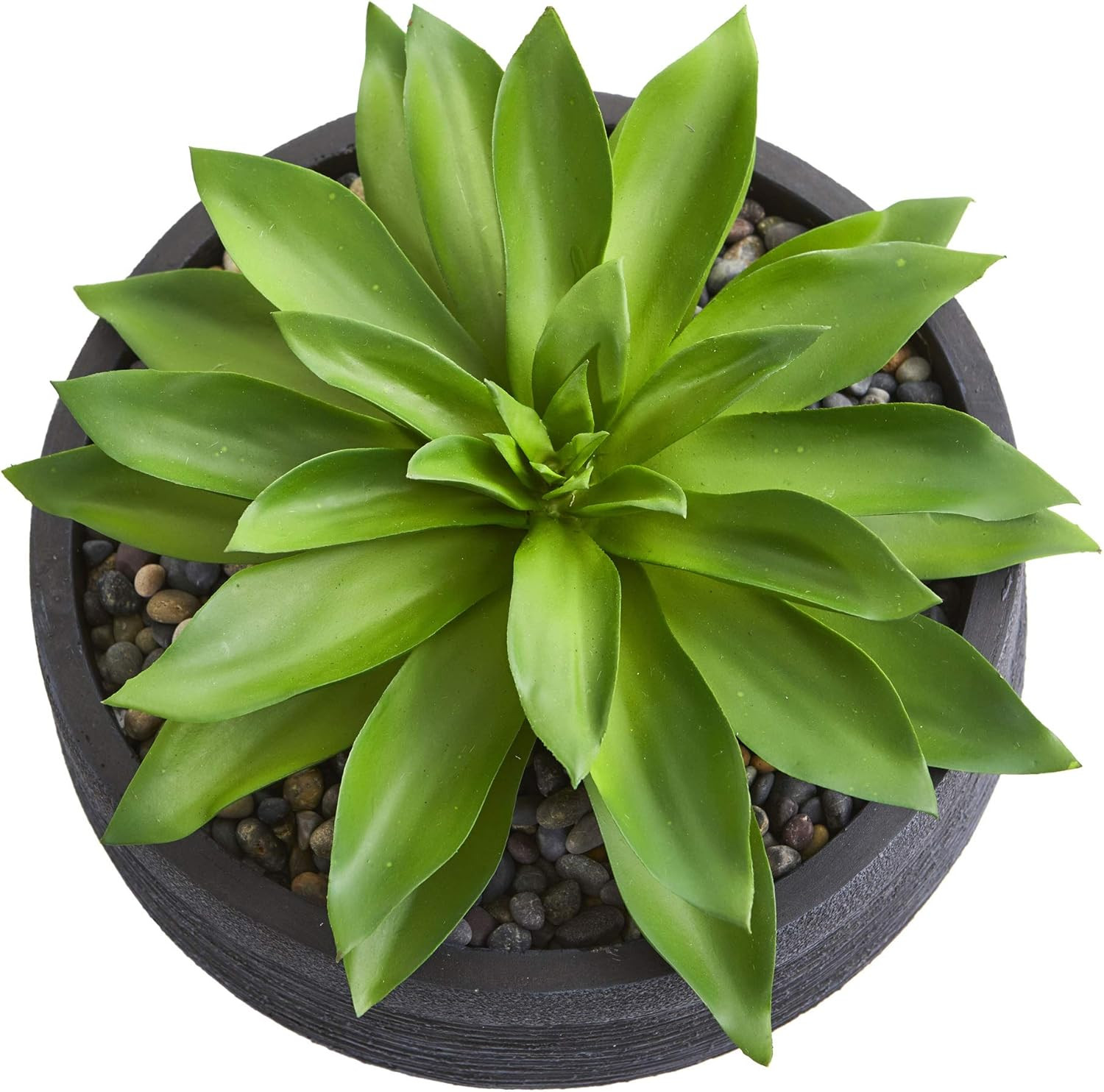 Large Artificial Succulent Plant in Decorative Bowl – Lush Green Decor