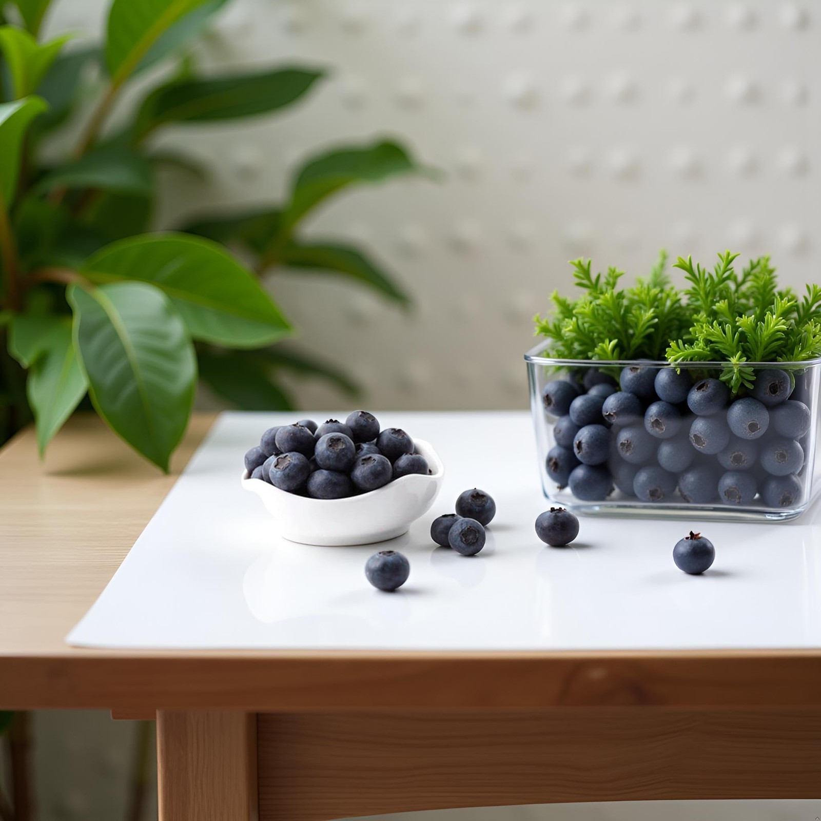 20 Pcs Artificial Blueberries Plastic Fake Blue Plants Realistic Artificial B…