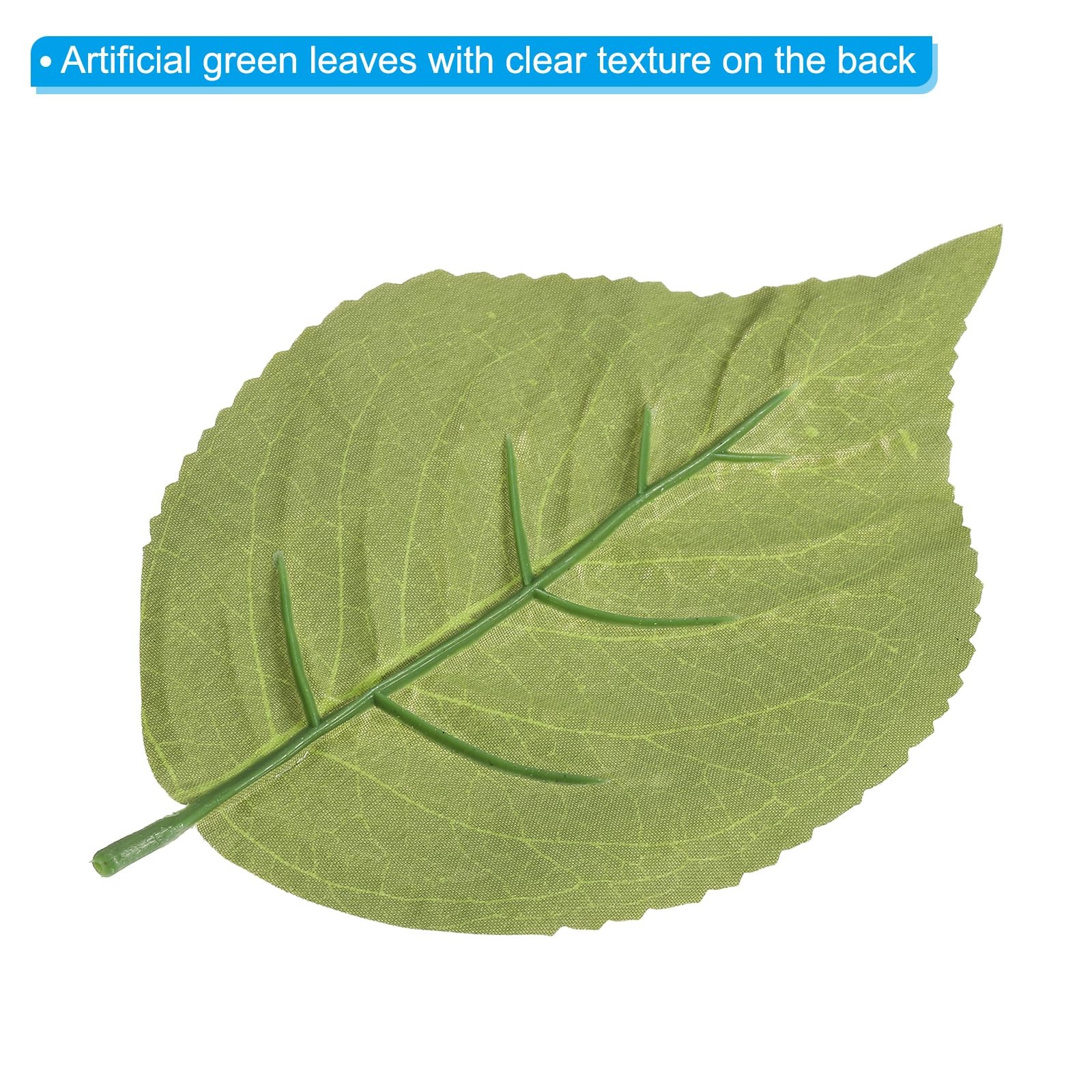 6.3×3.9 Artificial Green Leaves, 30 Pcs Bulk Greenery Leaves Fake Hydrangea L…