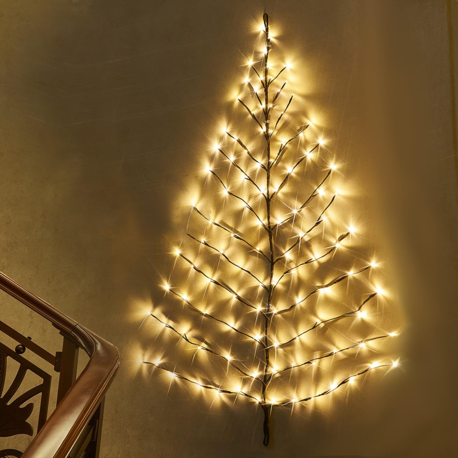 Lighted Wall Tree 4FT 108LED Warm White for Home Decor Christmas Tree Lights …
