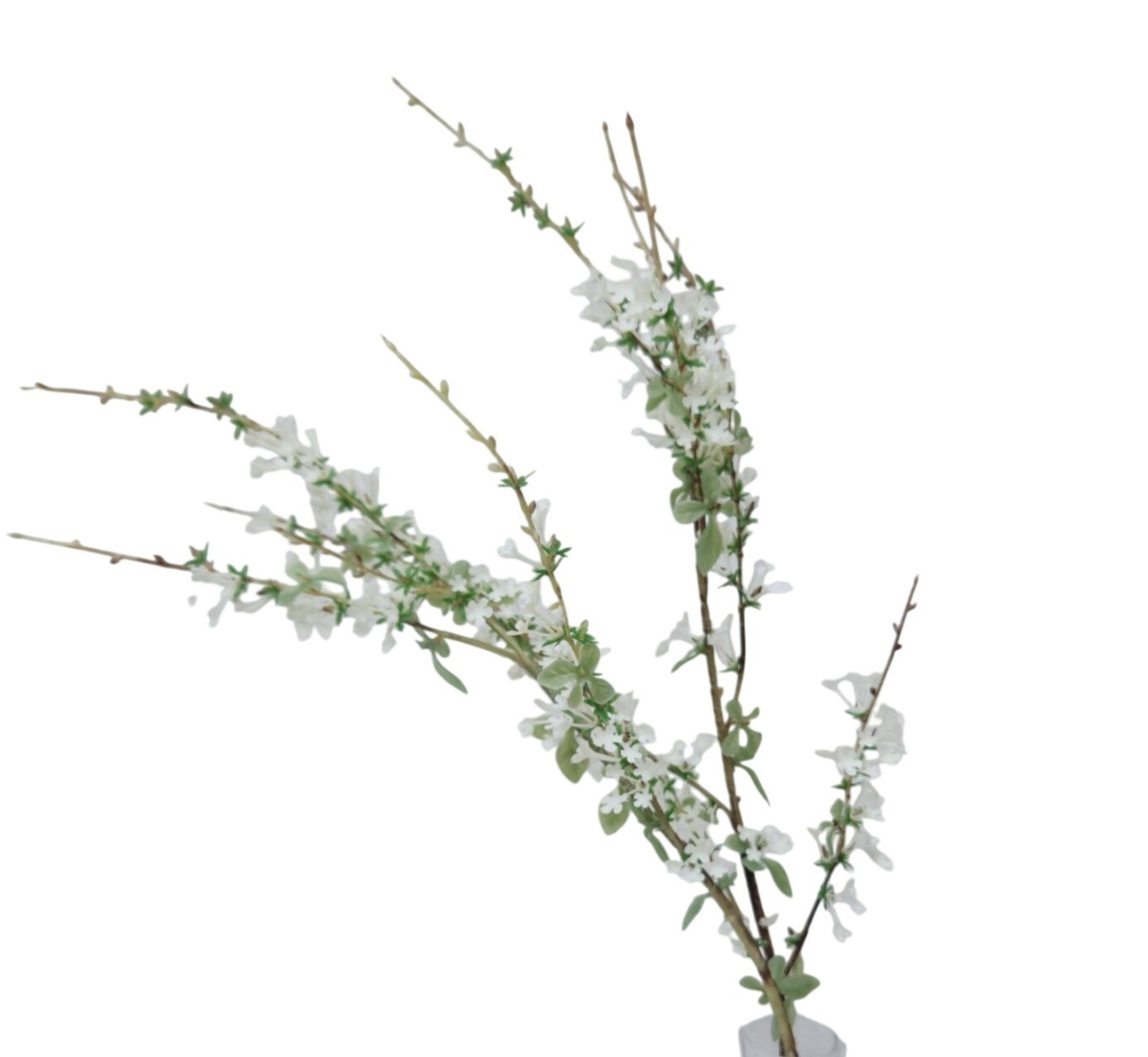 Artificial White Blossom Branch Stems Faux Spiraea Flower Filler Wedding Decor