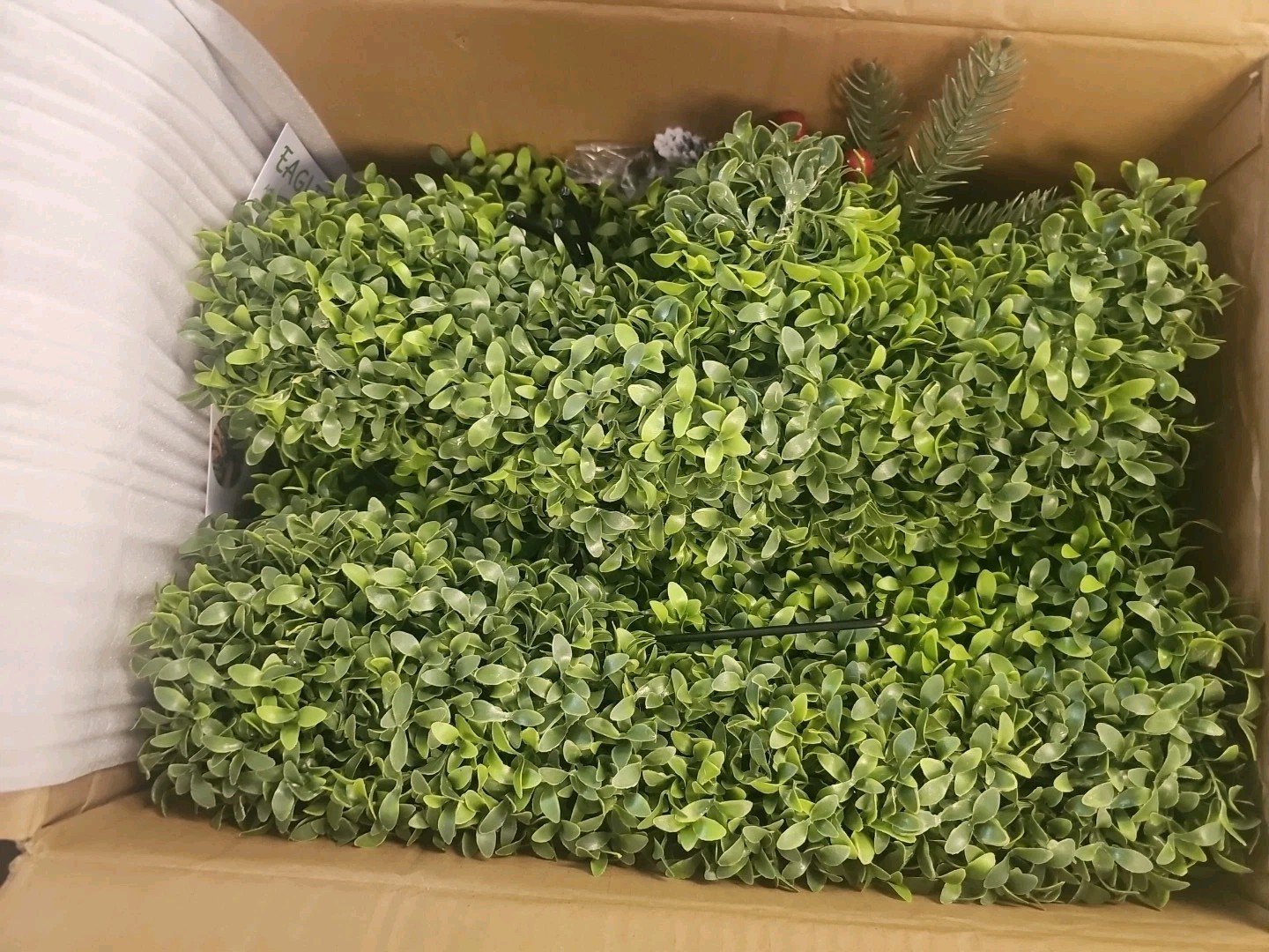 Artificial Deer Topiary 33 Inch UV Resistant Faux Boxwood
