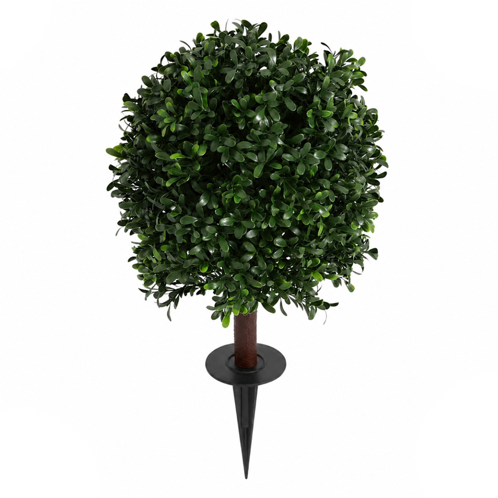 2 Pcs Artificial Boxwood Topiary Ball Trees Faux Boxwood Bush Plants For Outdoor