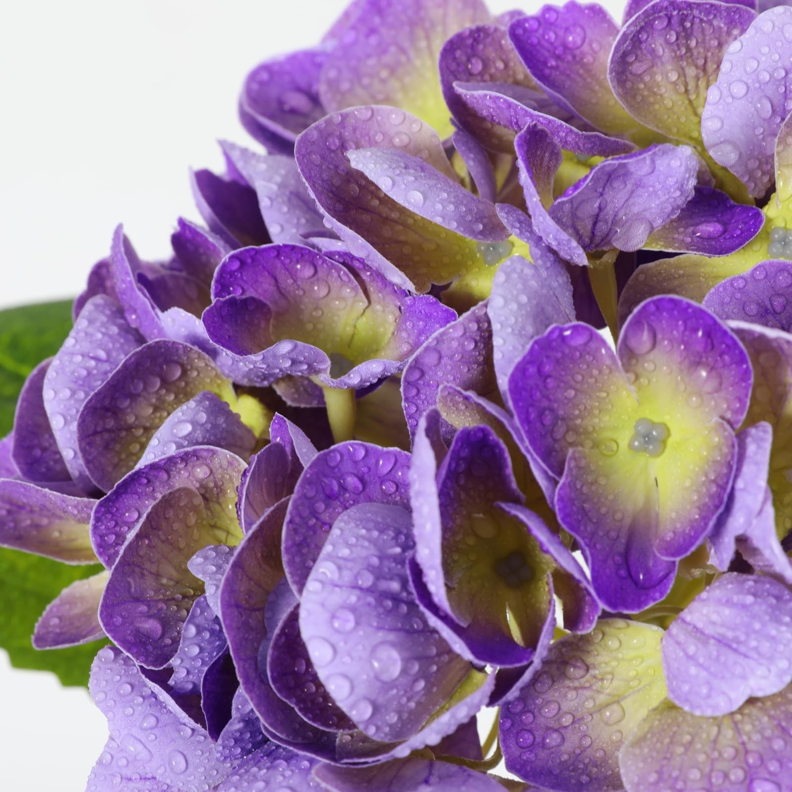 4Pcs Purple Hydrangea Artificial Flowers, 22.5In Latex Faux Real Touch Large …