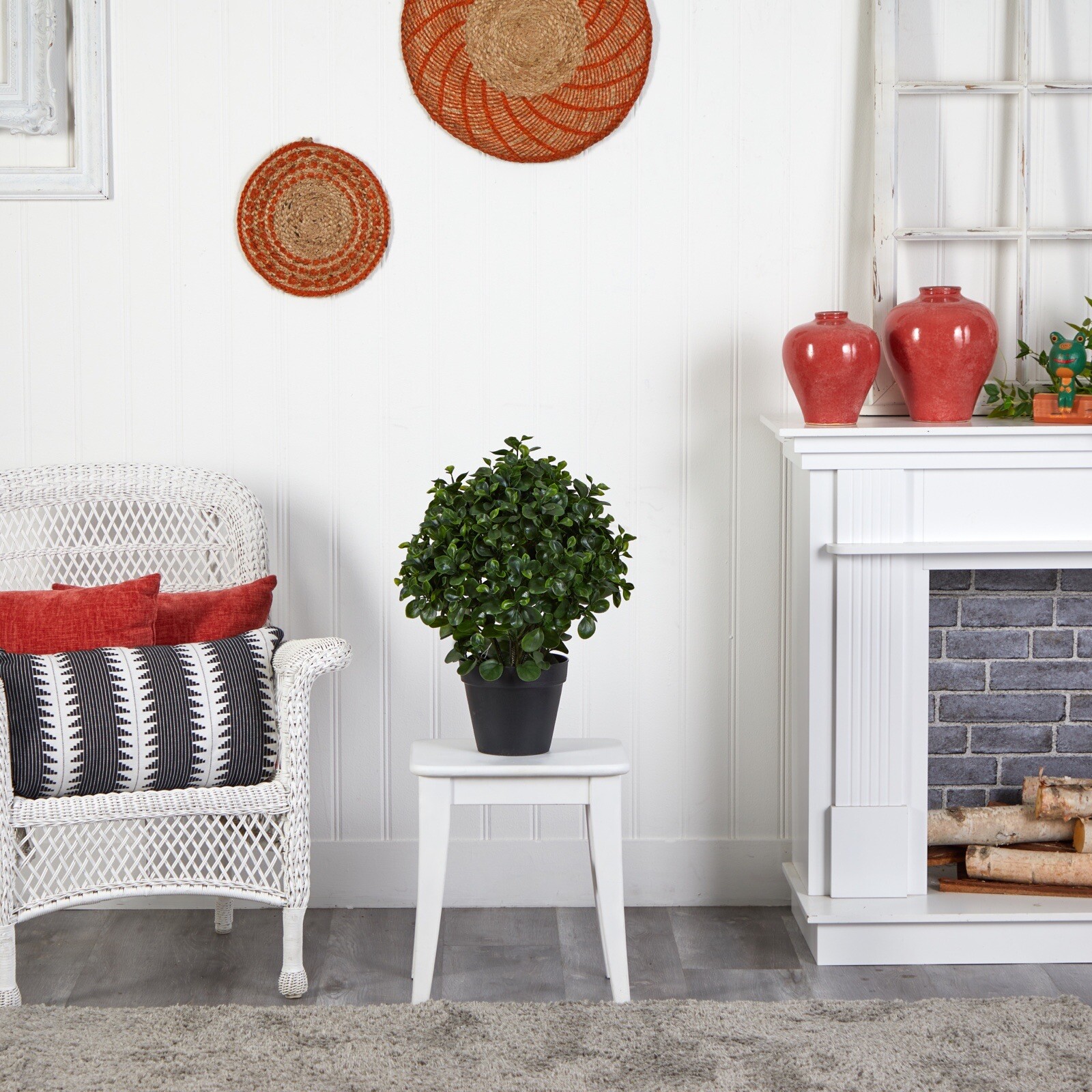 23” Peperomia Artificial Topiary Plant UV (Indoor/Outdoor). Retail $142