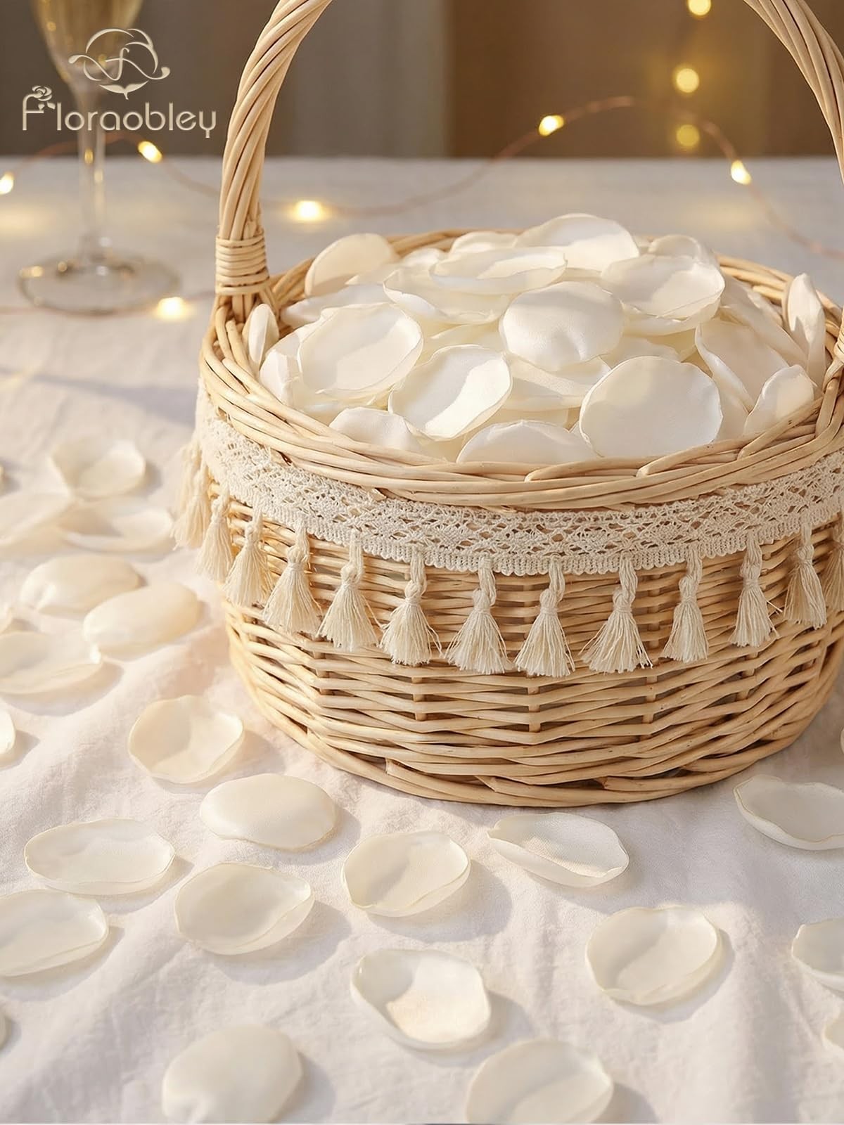 300 PCS Ivory Faux Silk Rose Petals Wedding Flower Girl Aisle Decor Party