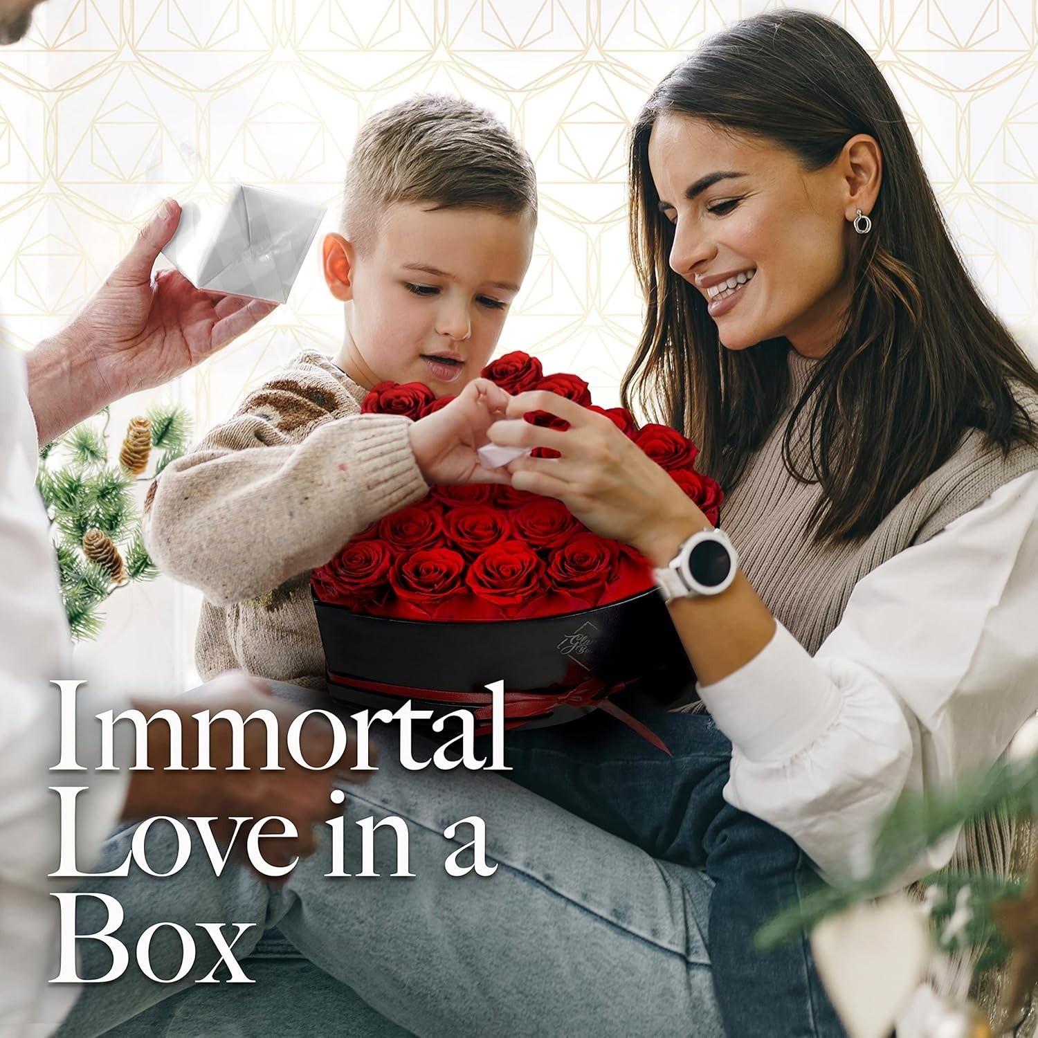 Red Rose Heart Box – 27 Everlasting Flowers Gift for Her