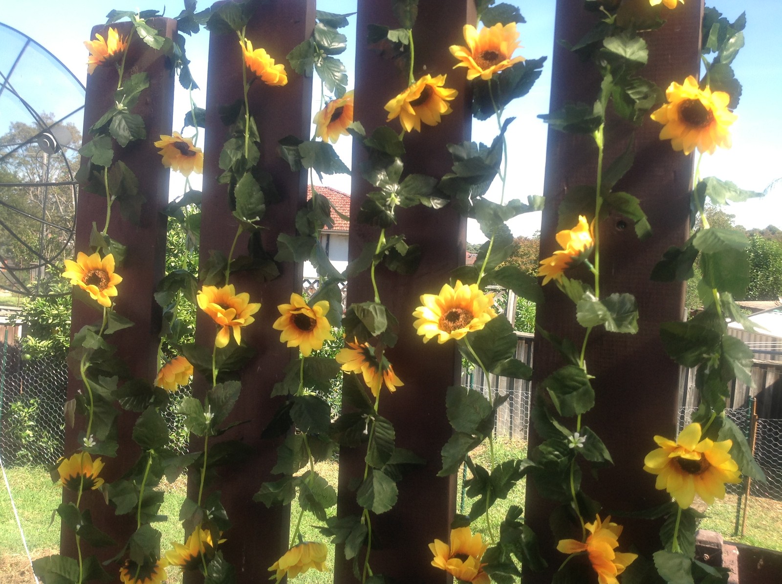 5x/10x Artificial silk sunflower vine flower 240cm 8 Heads for wedding home F98