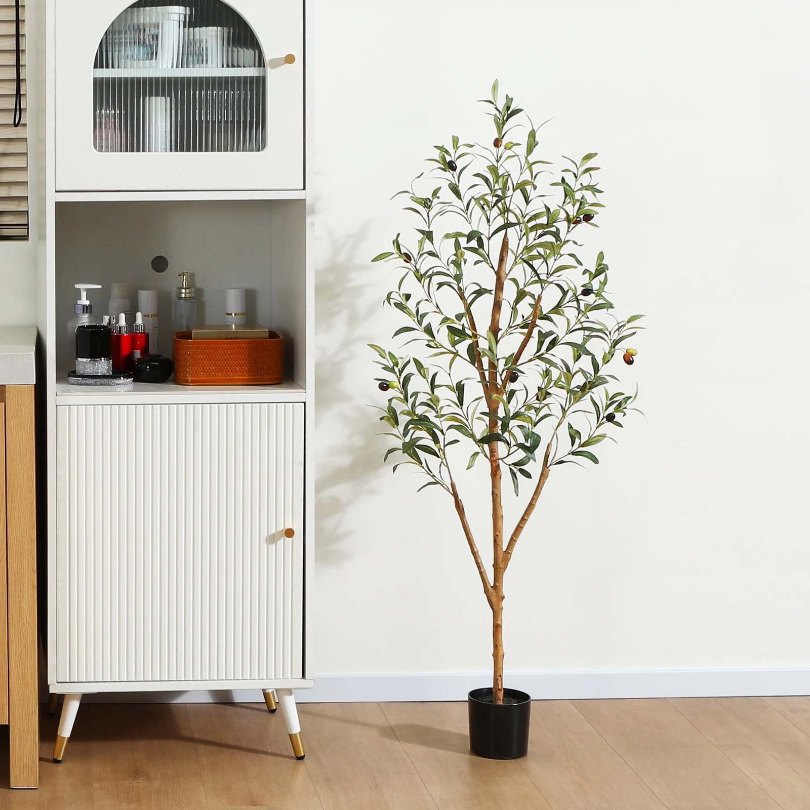 ARTIFICIAL OLIVE HOUSE PLANTS 4-7 Ft Realistic Silk Leaves Potted Tree