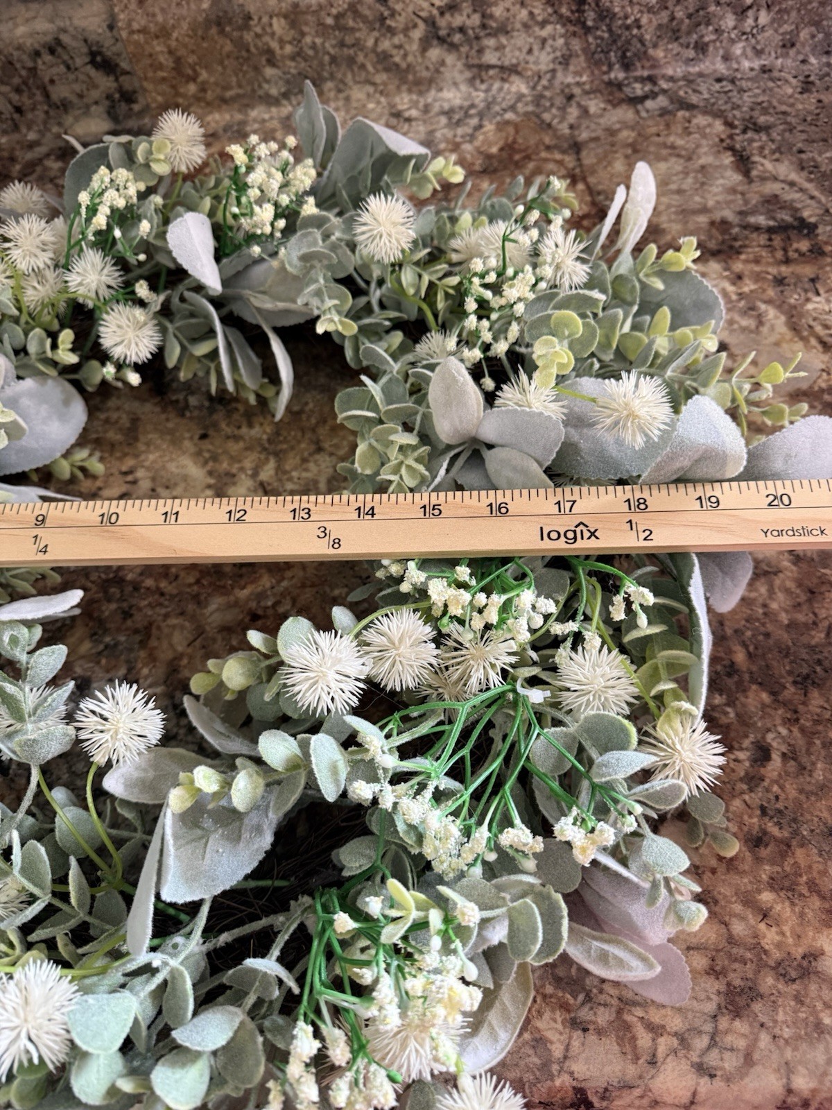 Artificial Eucalyptus Lambs Ear Mixed Greenery Everyday Year Round Wreath