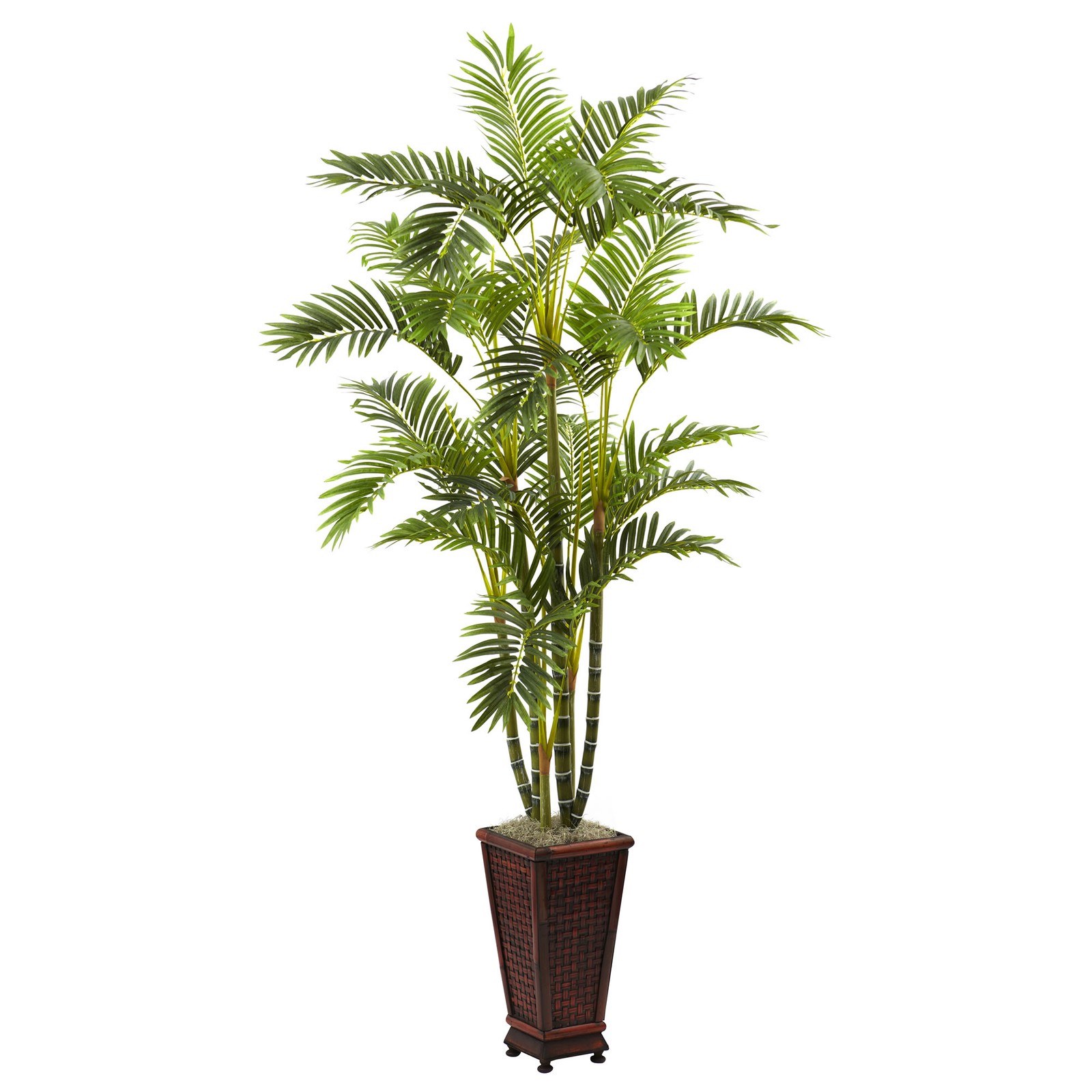 Areca Palm in Beautiful Planter Artificial Nearly Natural 6.5’ Home Office Decor