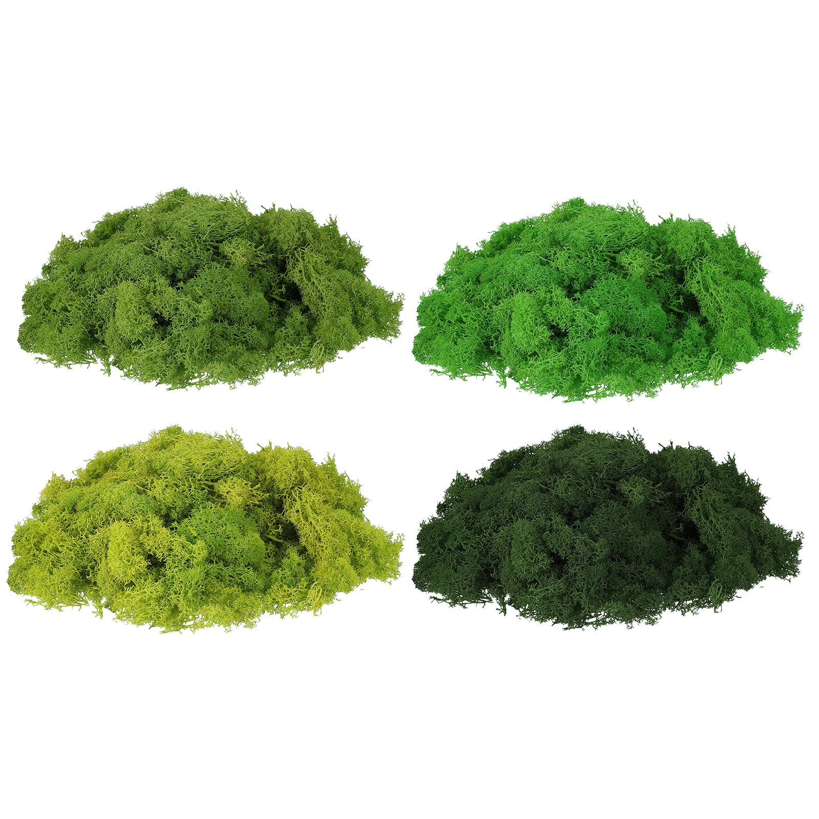 14oz Fake Preserved Reindeer Moss Light Green/Dark Green/Green/Chartreuse