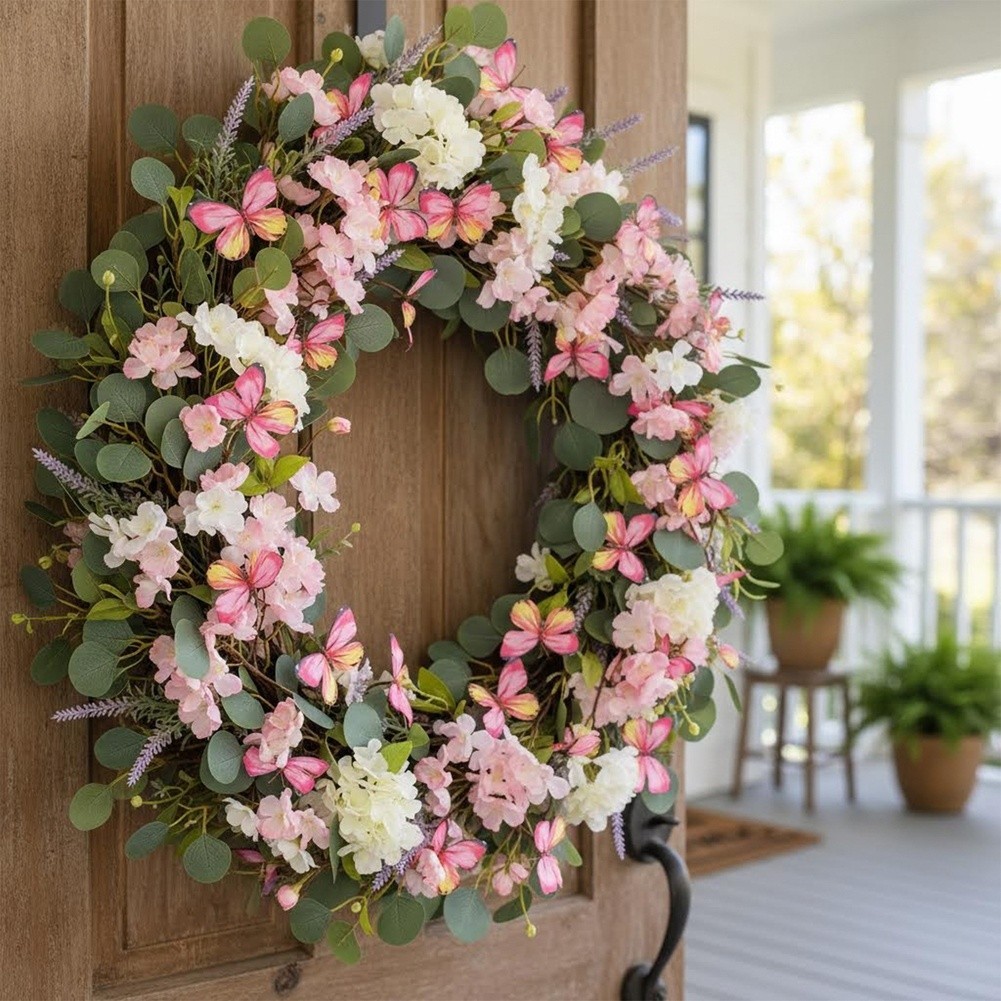 Pink Butterfly Vine Artificial Flower Made of Silk 100cm for DIY Tabletop Decor