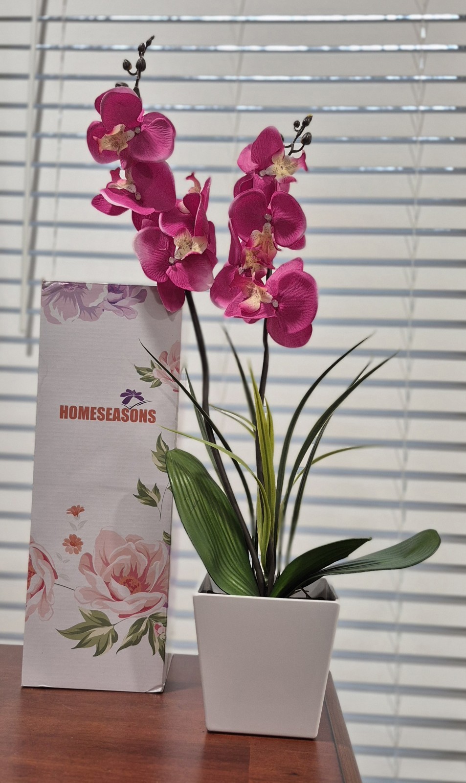 Beautiful Lighted Orchid Flower Arrangement. Pink Homeseasons Xlarge 22 Inches