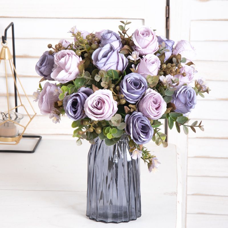 Artificial Rose Flower Prop Synthetic Wedding For Ornament Home Hotel Decoration