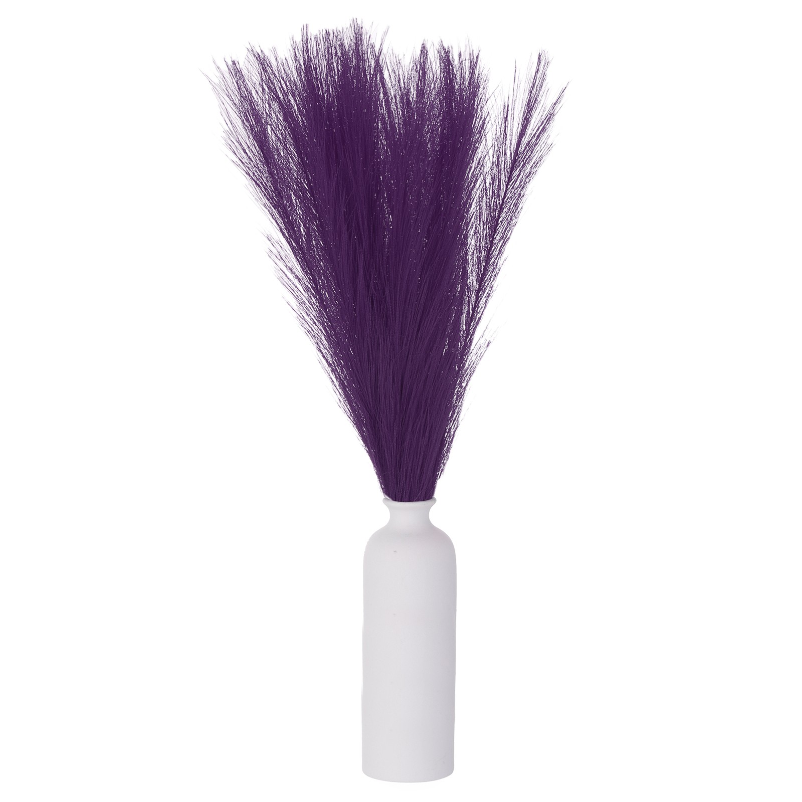 30PCS Faux Pampas Grass Decor, 24″/61cm Artificial Fluffy Grass Stems, Purple