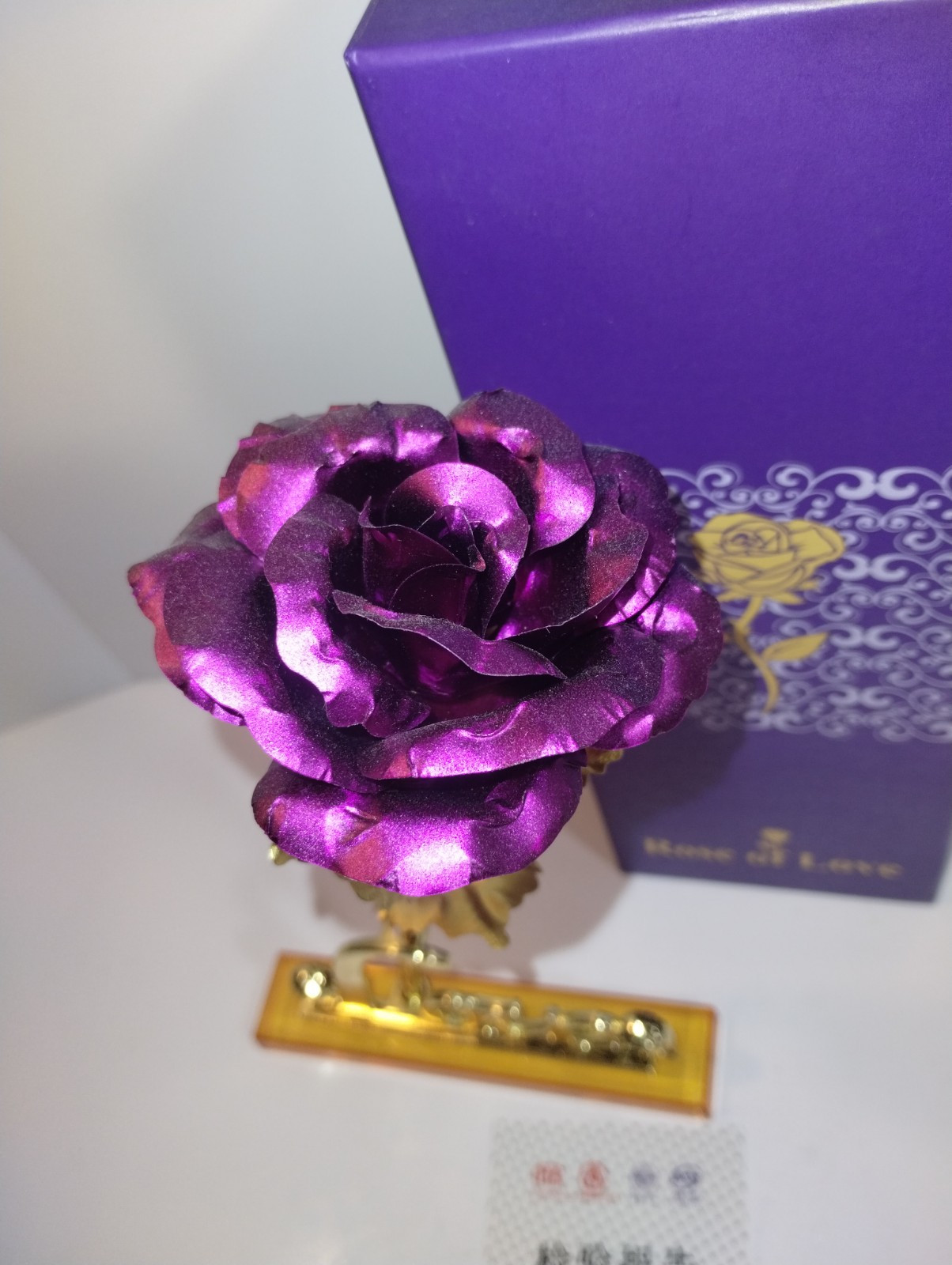 Rose of Love 24K Dipped Rose Stem with Gift Box