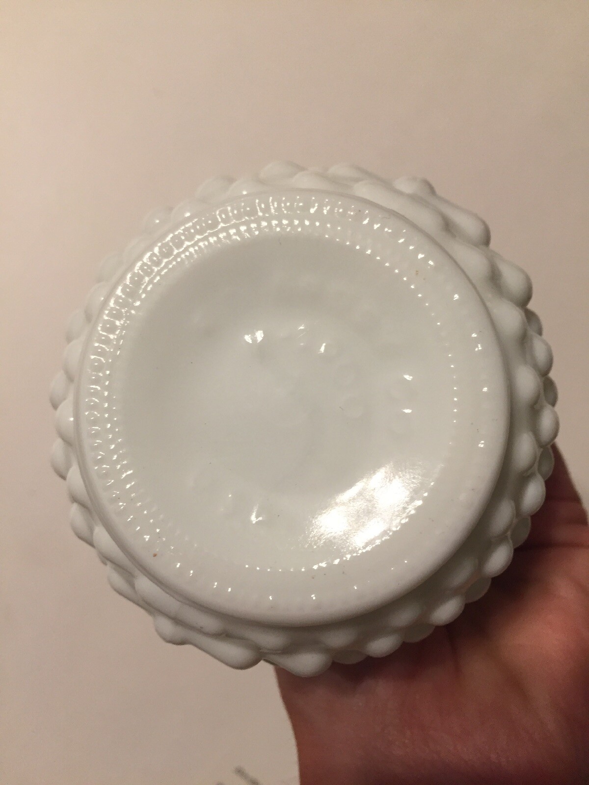 Vintage White Milk Glass 7 1/2″ Hobnail White Bud Vase by E.O. Brody Co.