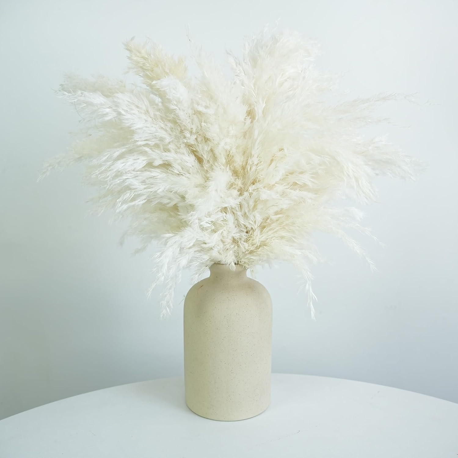 17Inch White Dried Pampas Grass 30 Stems – Pure Elegant Boho Decor for Wedding C