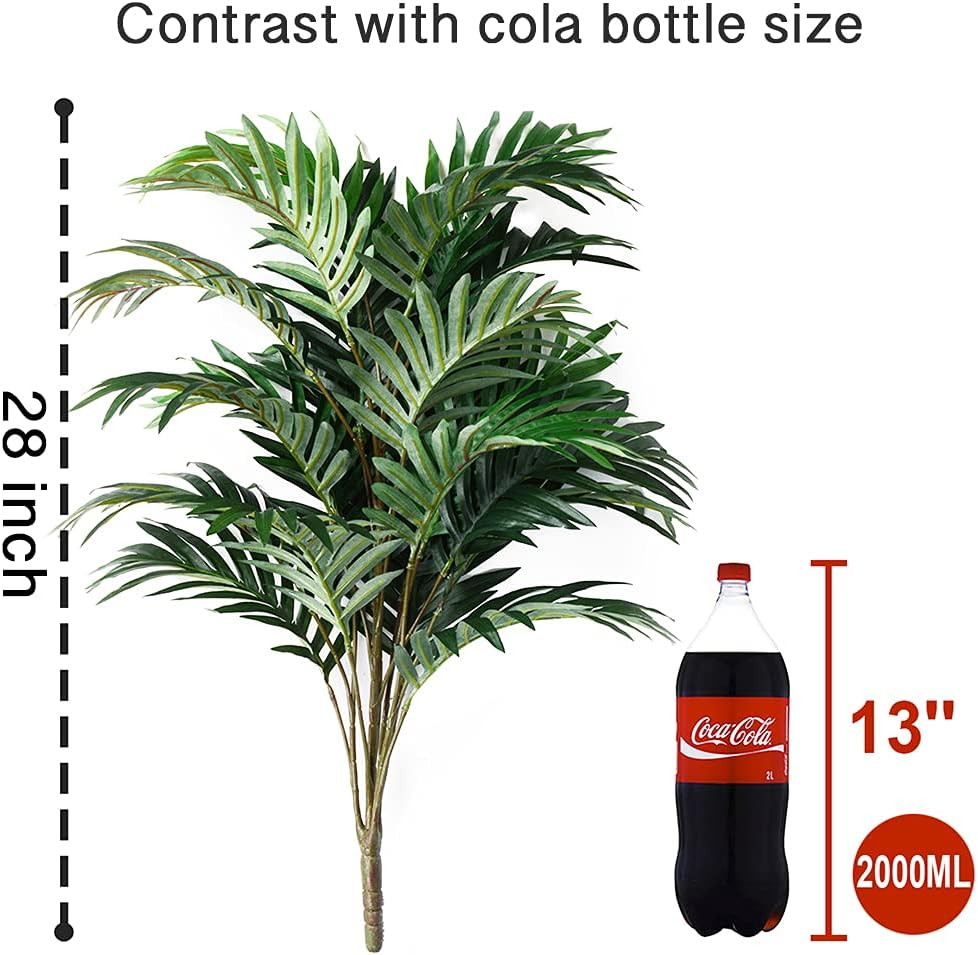 DVGUN 2 Pack Artificial Palm Plants Leaves Faux Fake Tropical Large Palm Tree Im