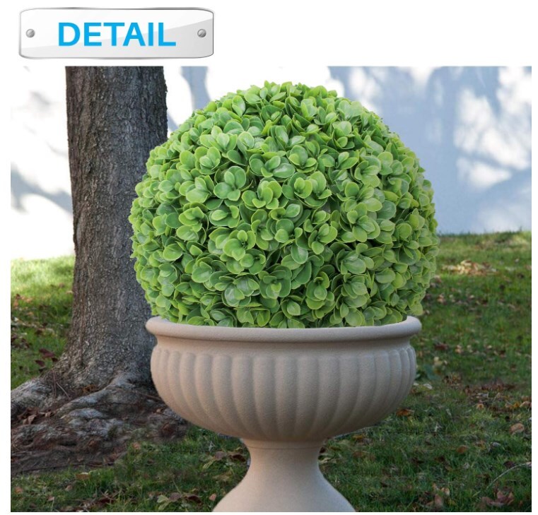 Patio 8″ Artificial Lechuguilla Green Ball Faux Leaf Indoor Outdoor Decor