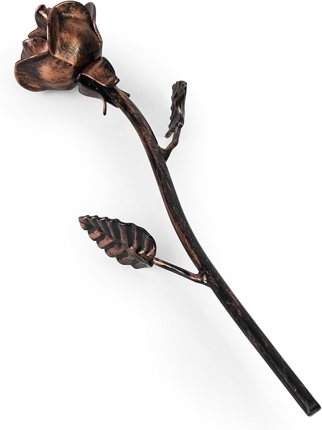 Metal Rose with Stand – Iron Forever Flower Sculpture Romantic Gifts for Anniver