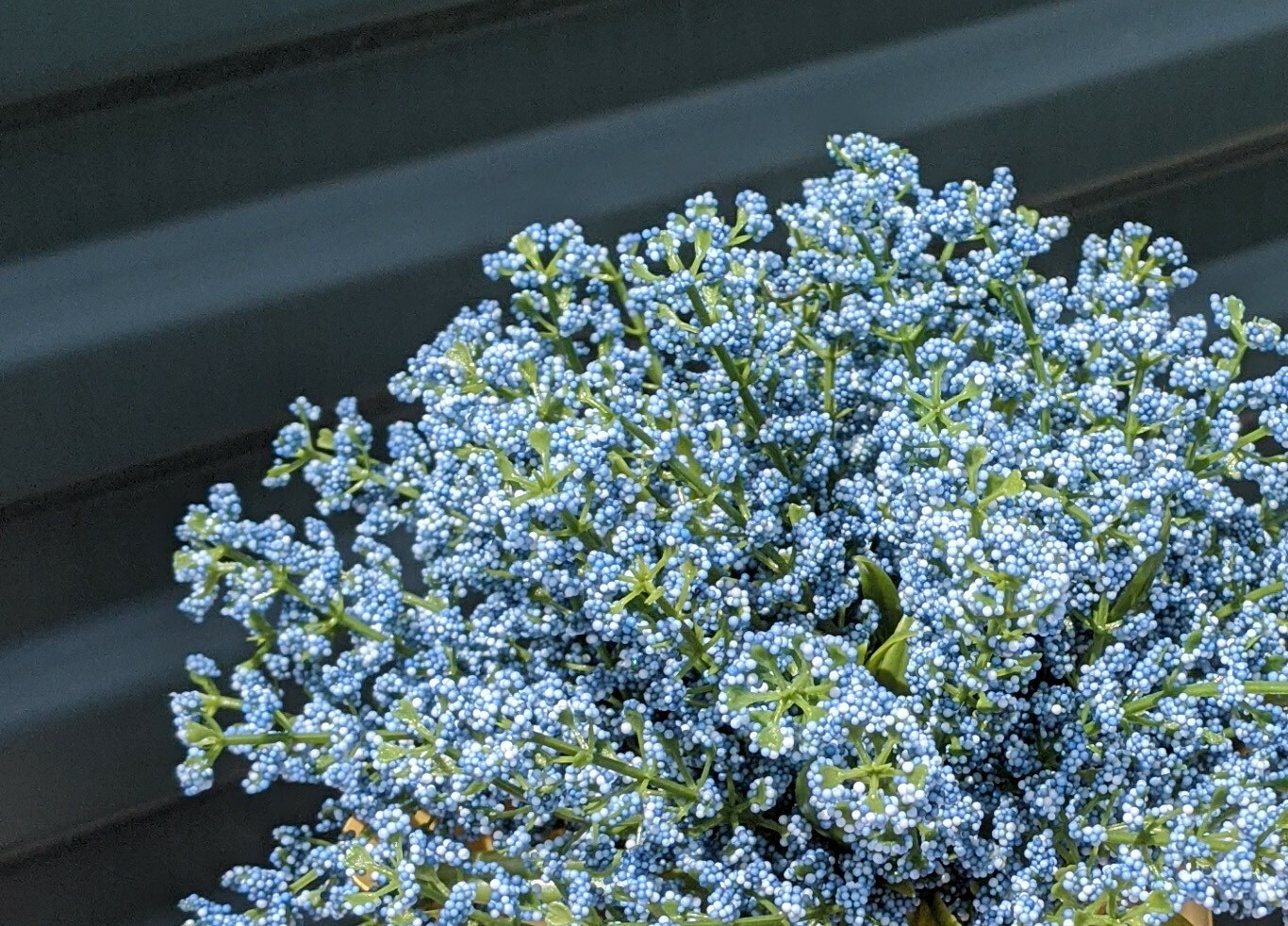NEW SPRING Artificial Blue Astilbe Half Sphere Plastic Flower Fake Outdoor Plant
