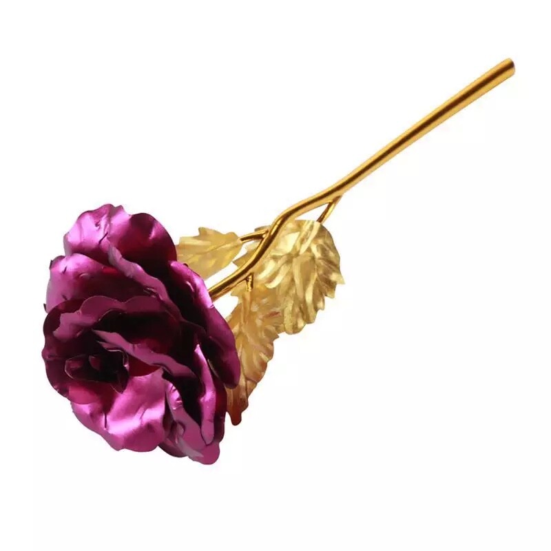 24k Gold Foil Collectible Rose Flower Unique Gift (RED)